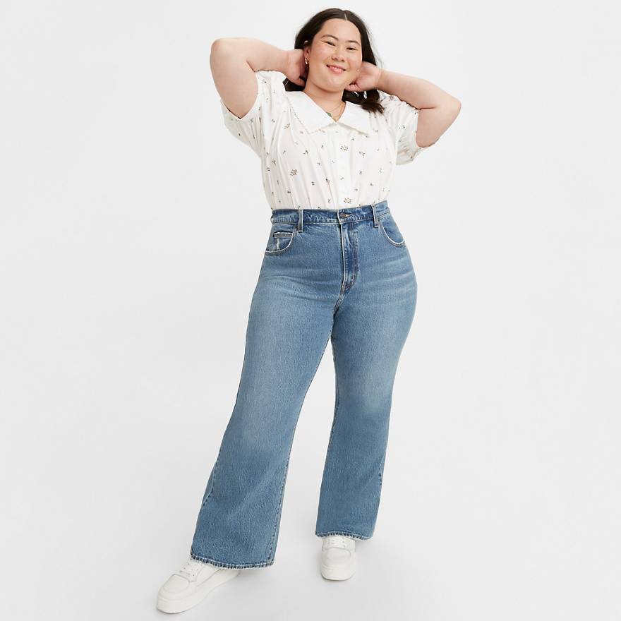70's High Rise Flare Women's Jeans (plus Size) - Dark Wash 70's High Rise Flare Women's Jeans (plus Size) - Dark Wash