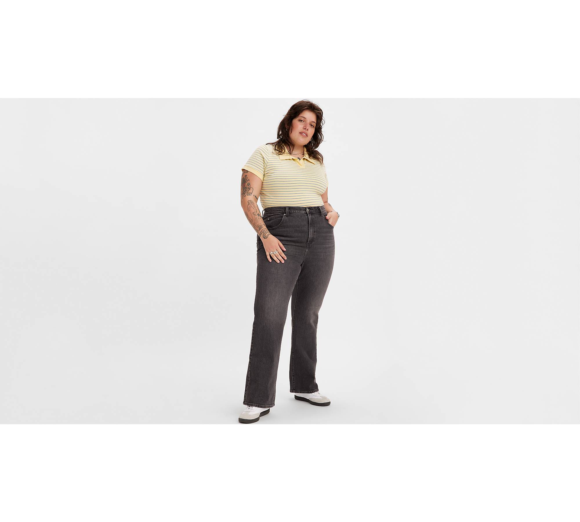 70's High Flare Women's Jeans (Plus Size) 1