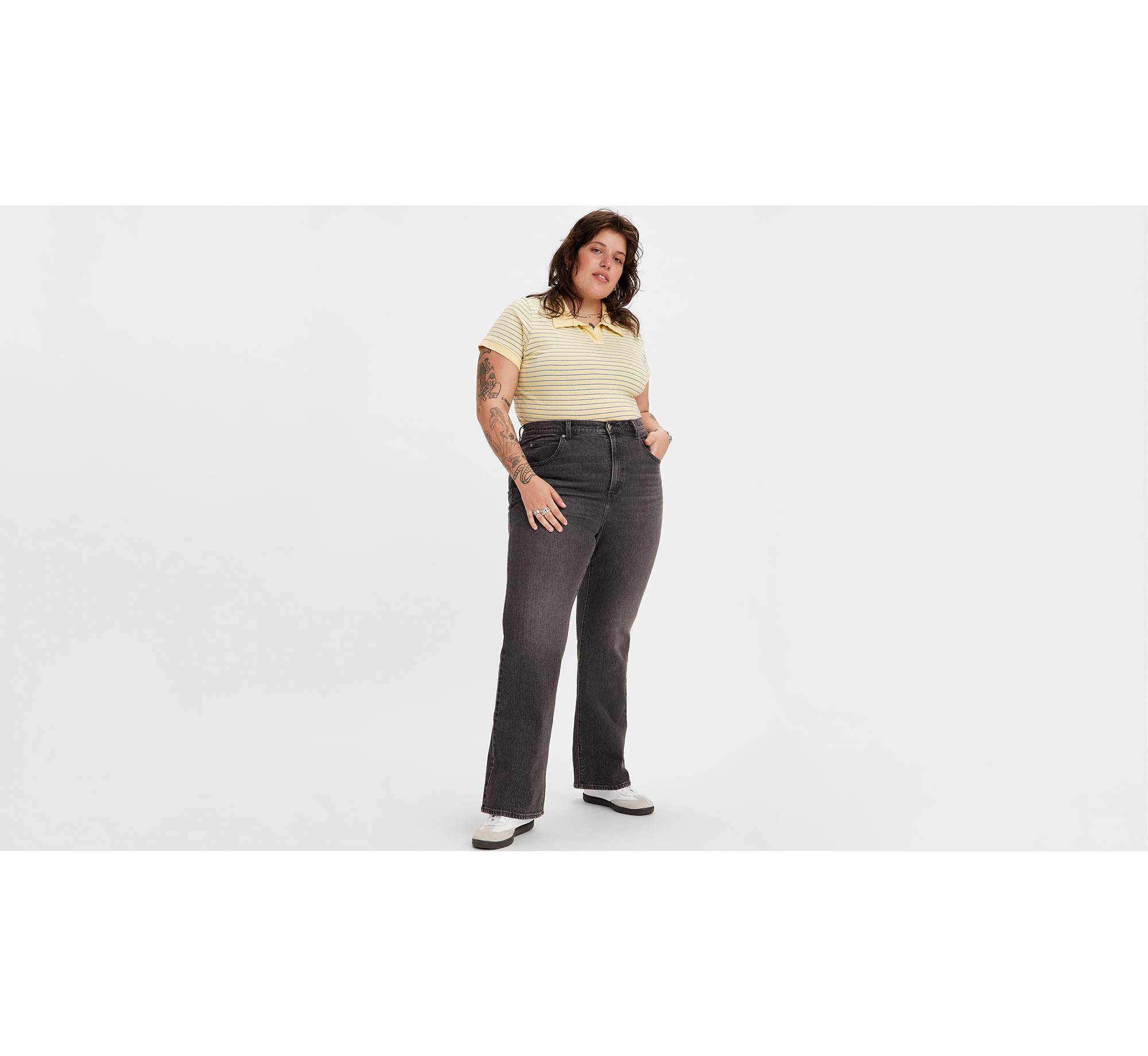 70's High Flare Women's Jeans (Plus Size) 1