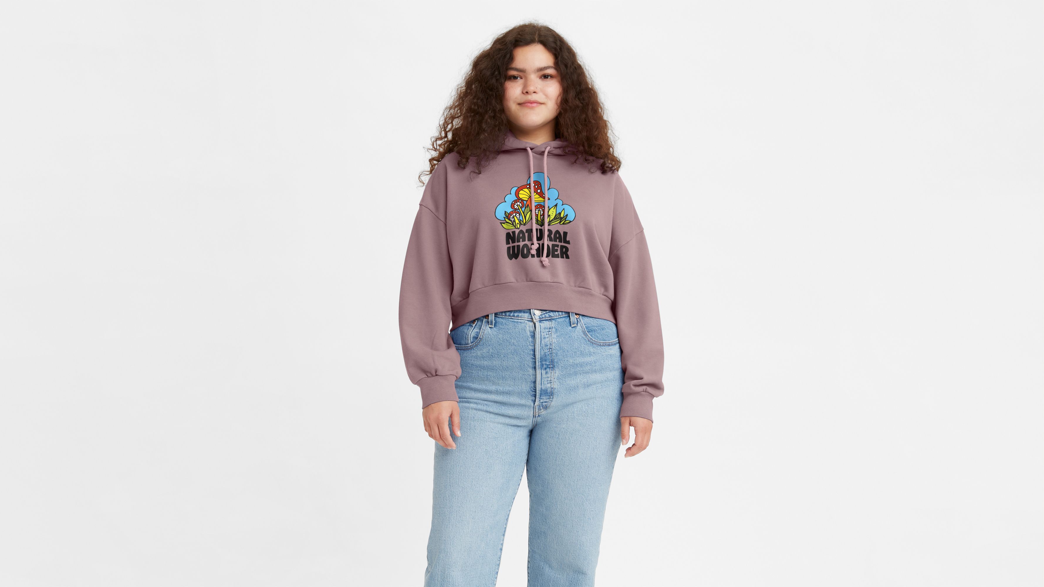 Graphic Cropped Prism Sweatshirt