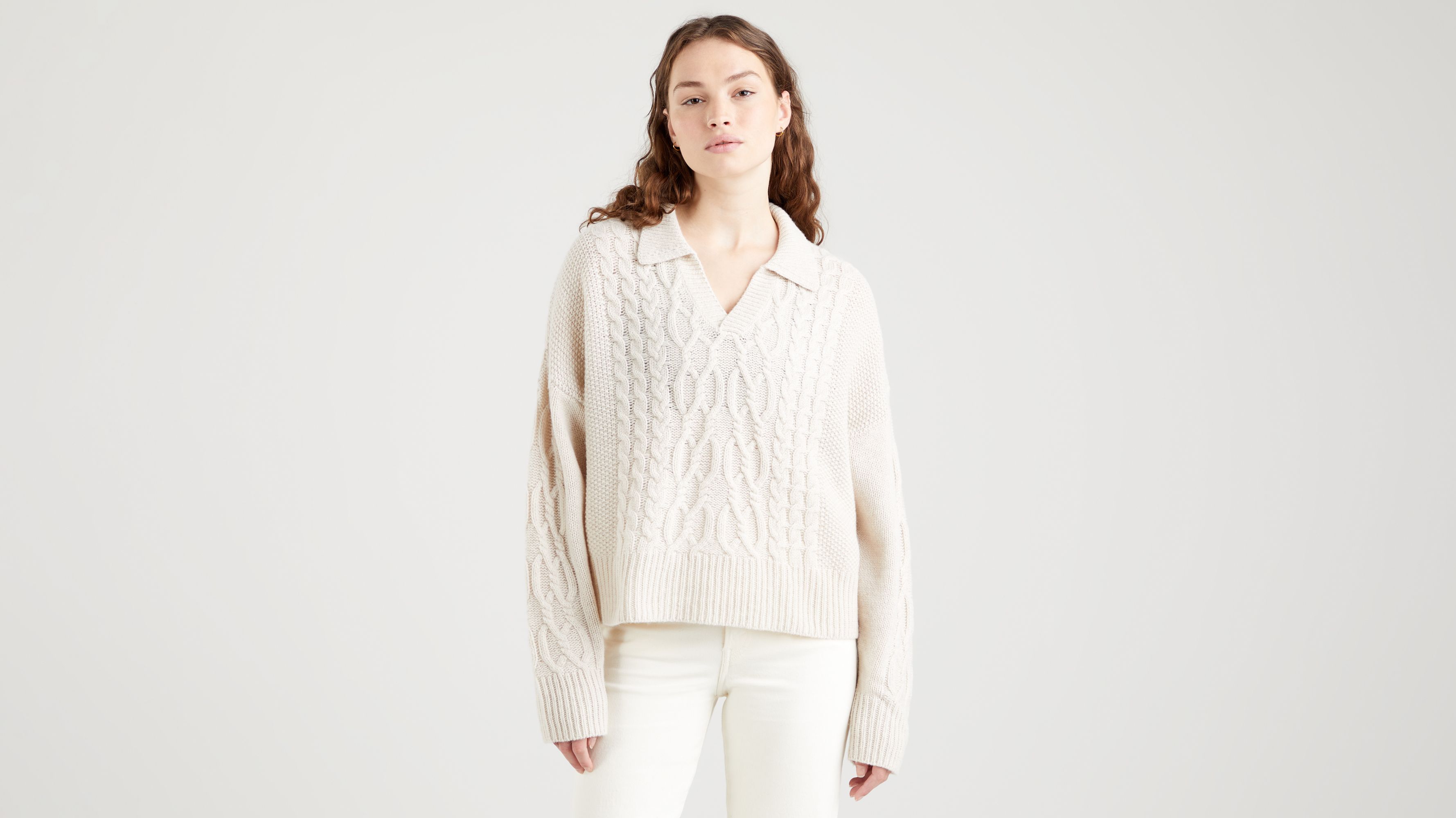 Levis white jumper sale womens