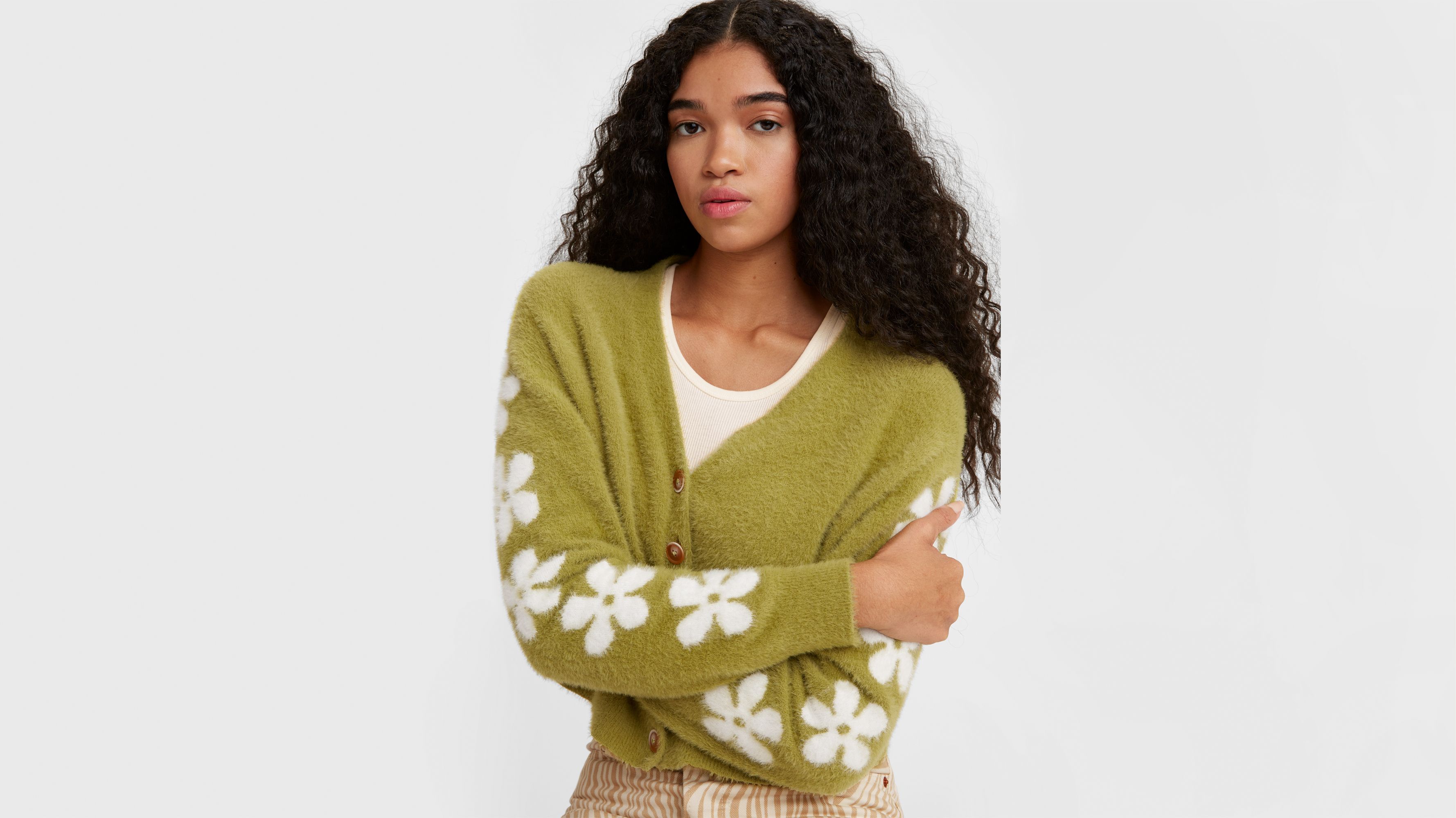 Audrey Cozy Cardigan Sweater - Green | Levi's® CA