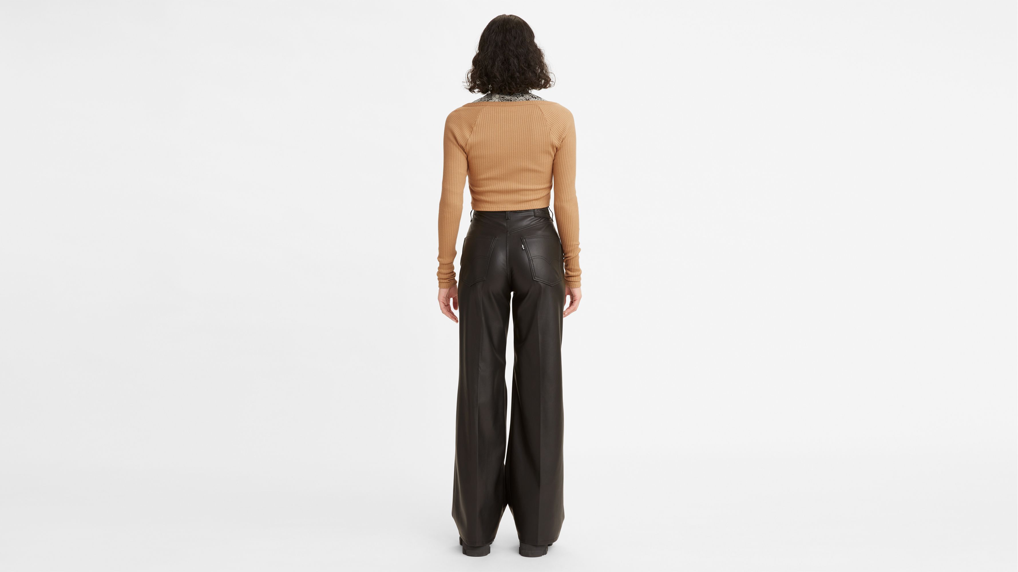 70's Faux Leather Flare Women's Pants - Black | Levi's® US