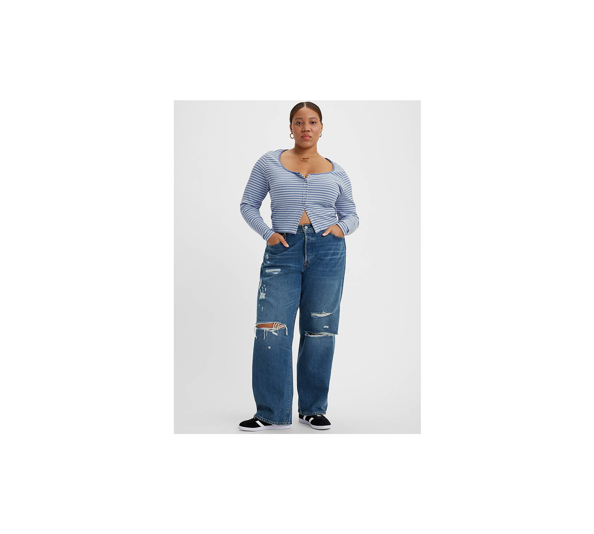 Vintage Gap Women's Boy Fit Jeans Button Fly Medium Wash Size 16 Long