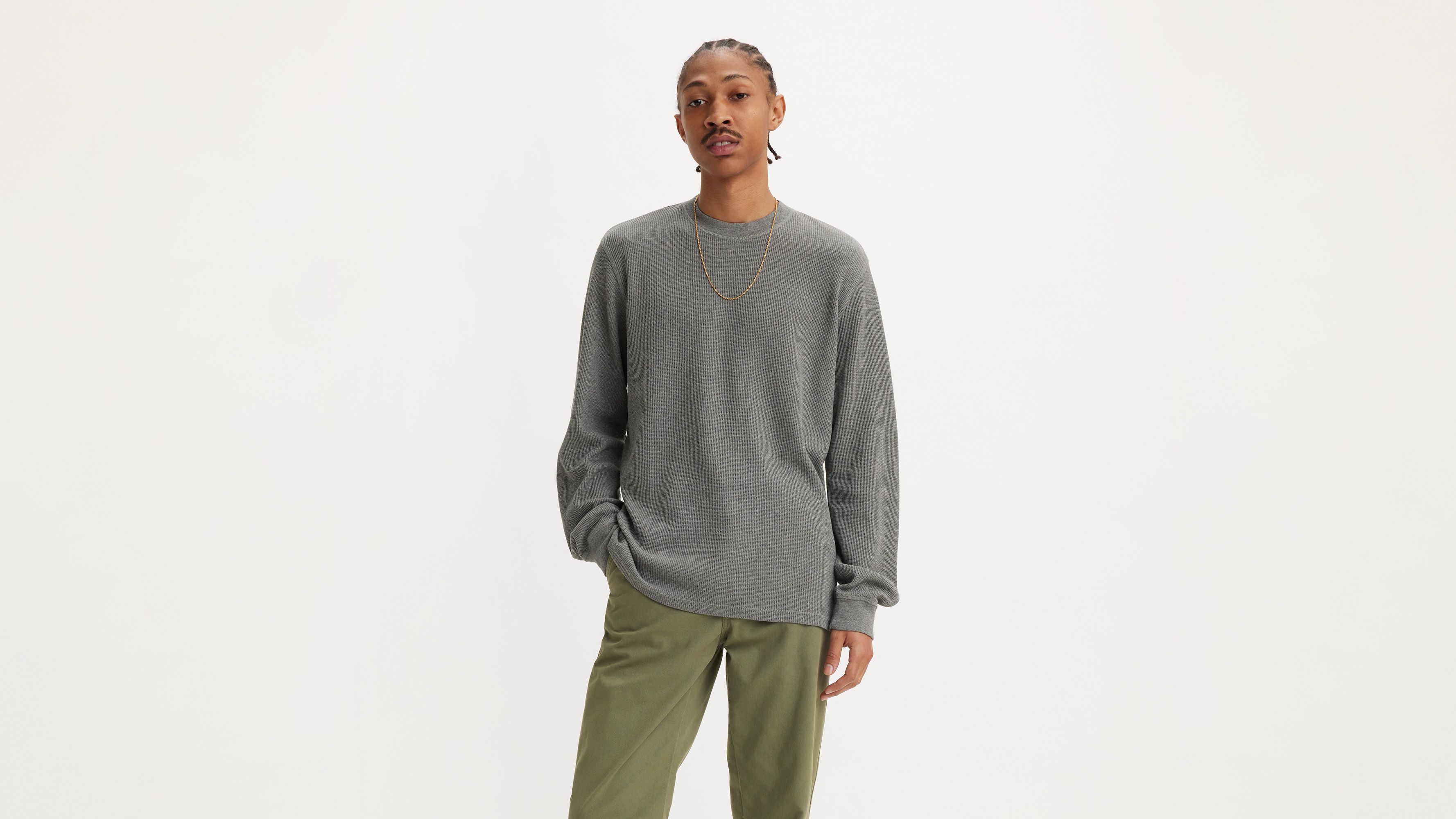 Long Sleeve Standard Fit Thermal Shirt - Grey | Levi's® US