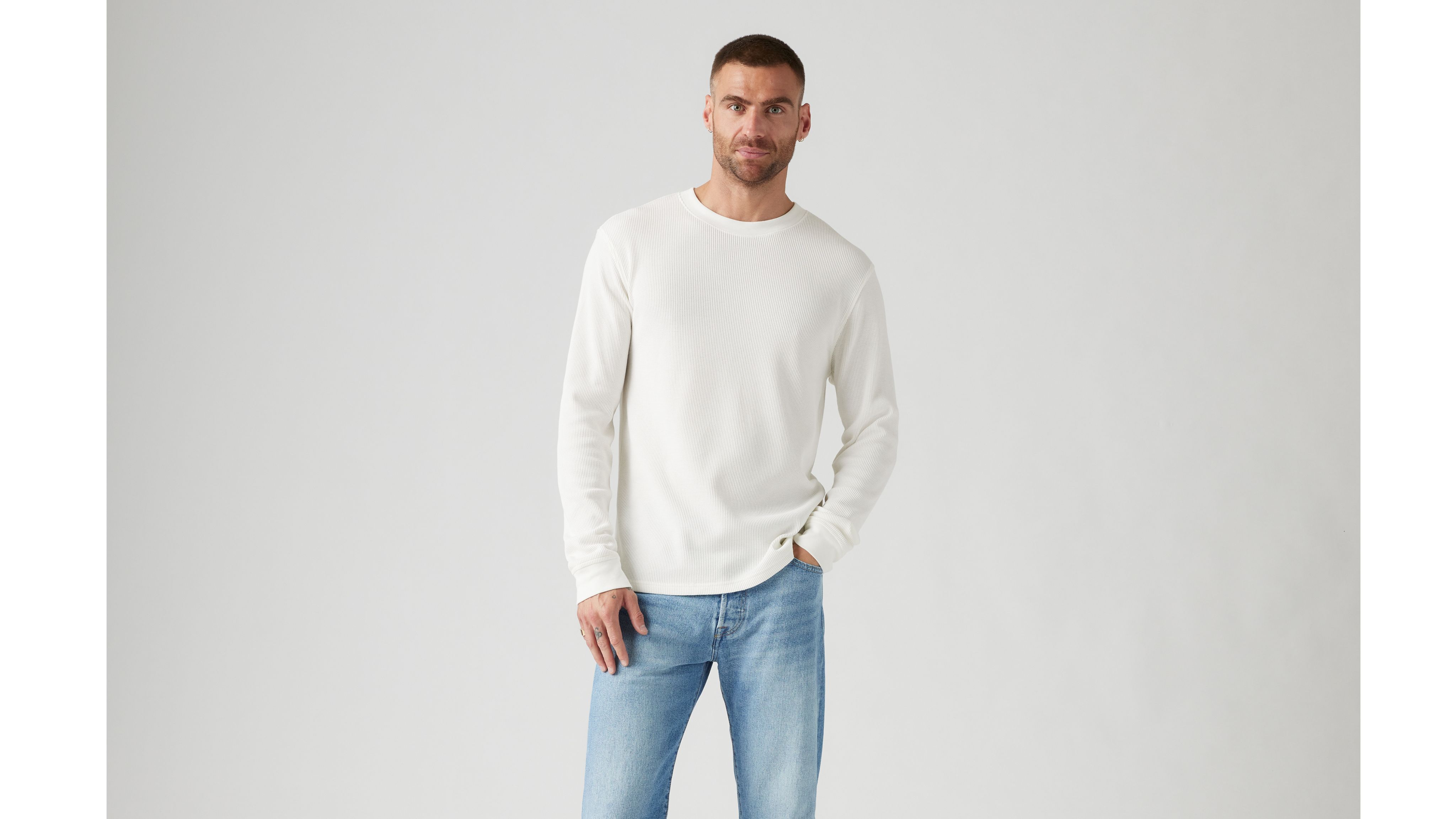 Long Sleeve Standard Fit Thermal Shirt - White | Levi's® US