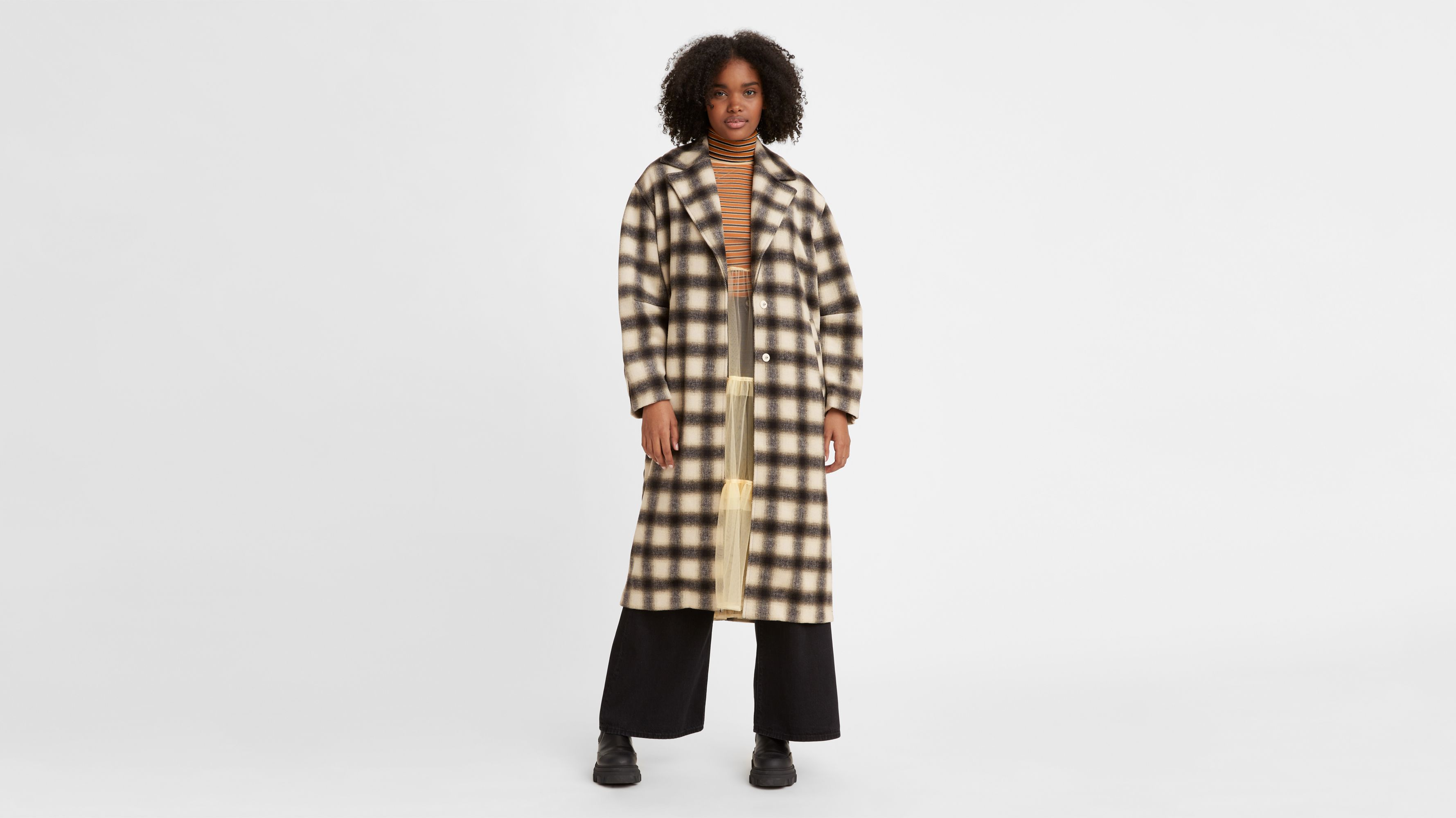 wool coat checkered