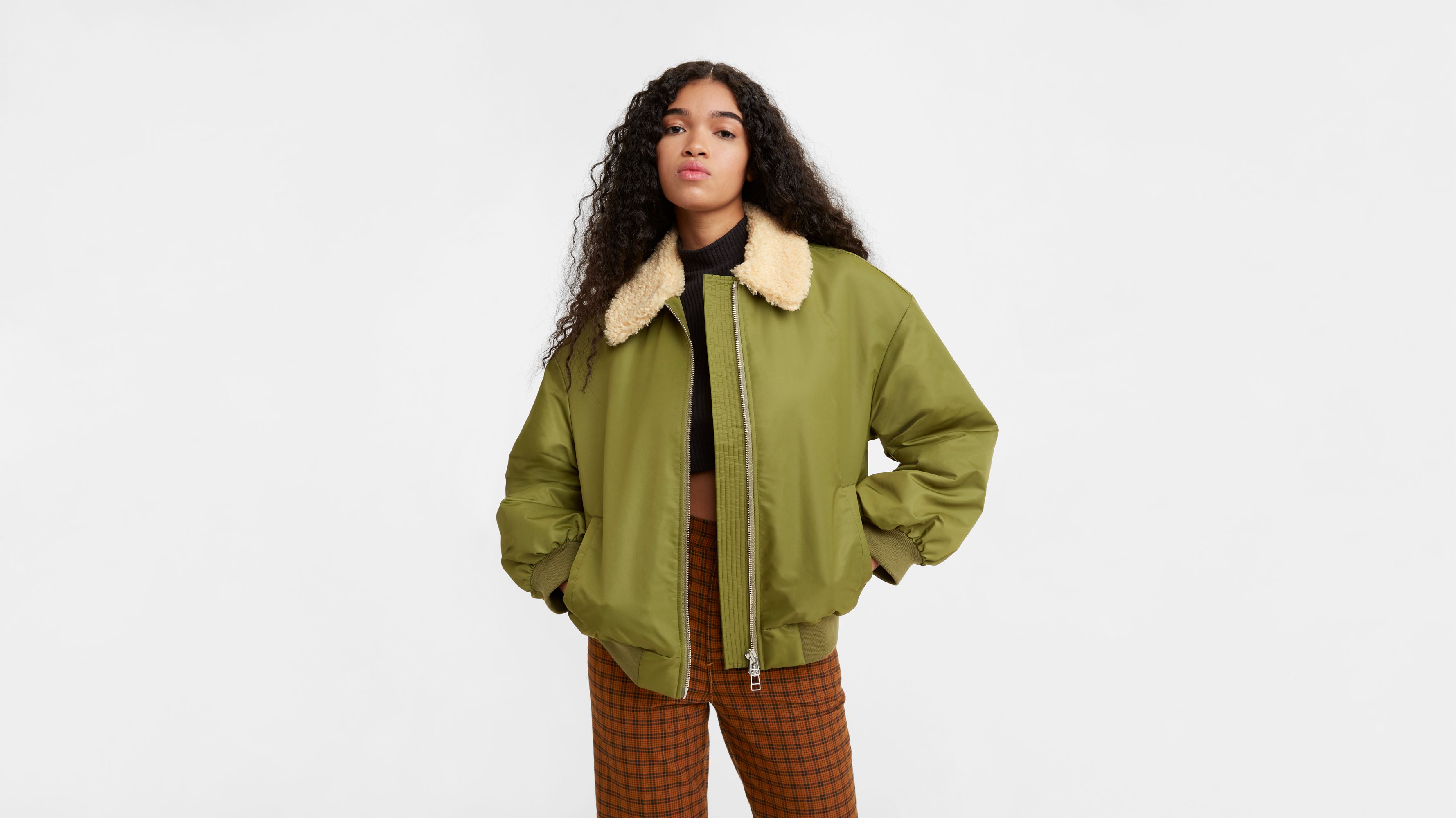 Mirar atrás papa hemisferio Chaqueta Bomber Elise Retro - Verde | Levi's® ES