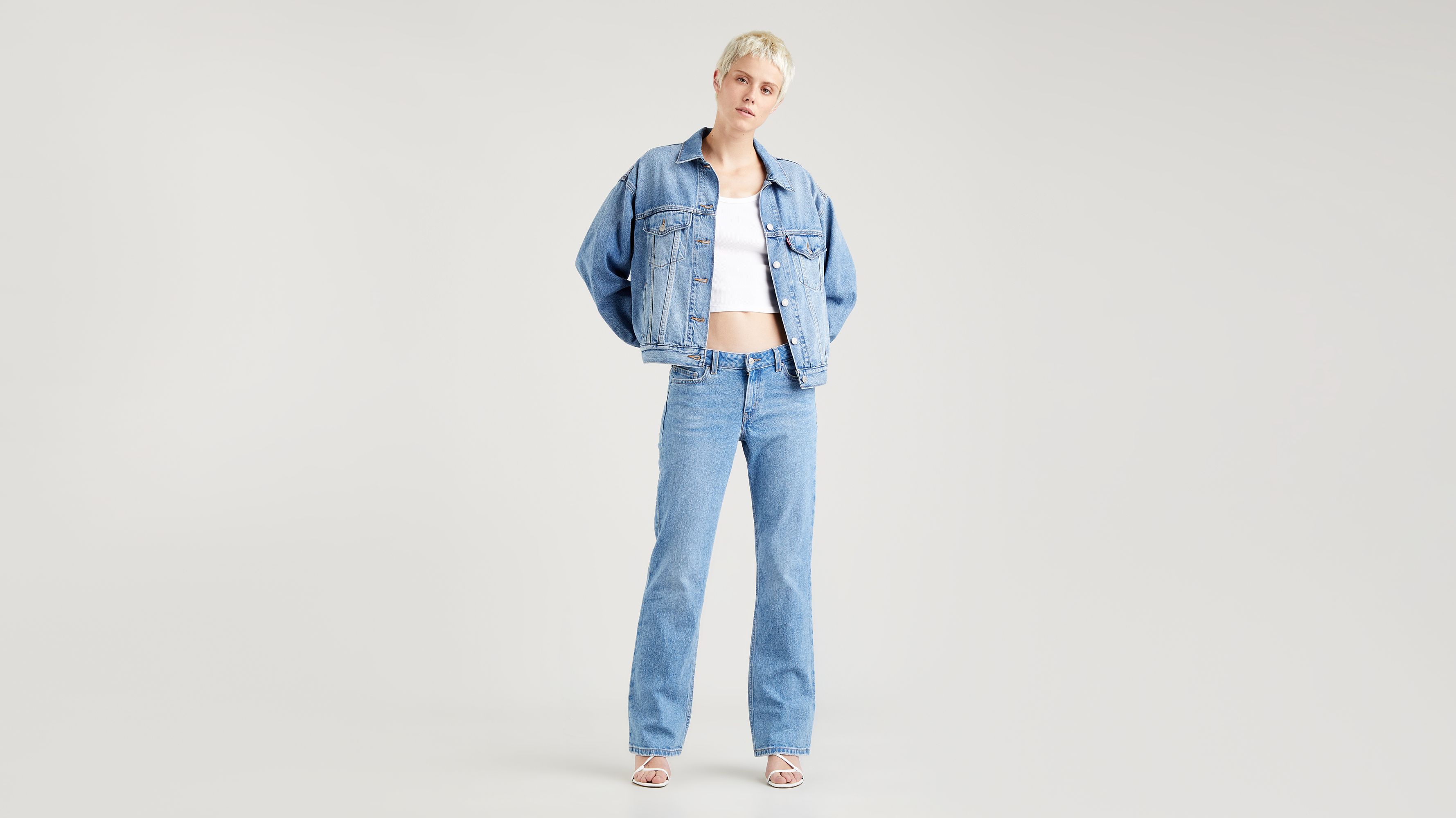 levi's cropped denim jacket womens