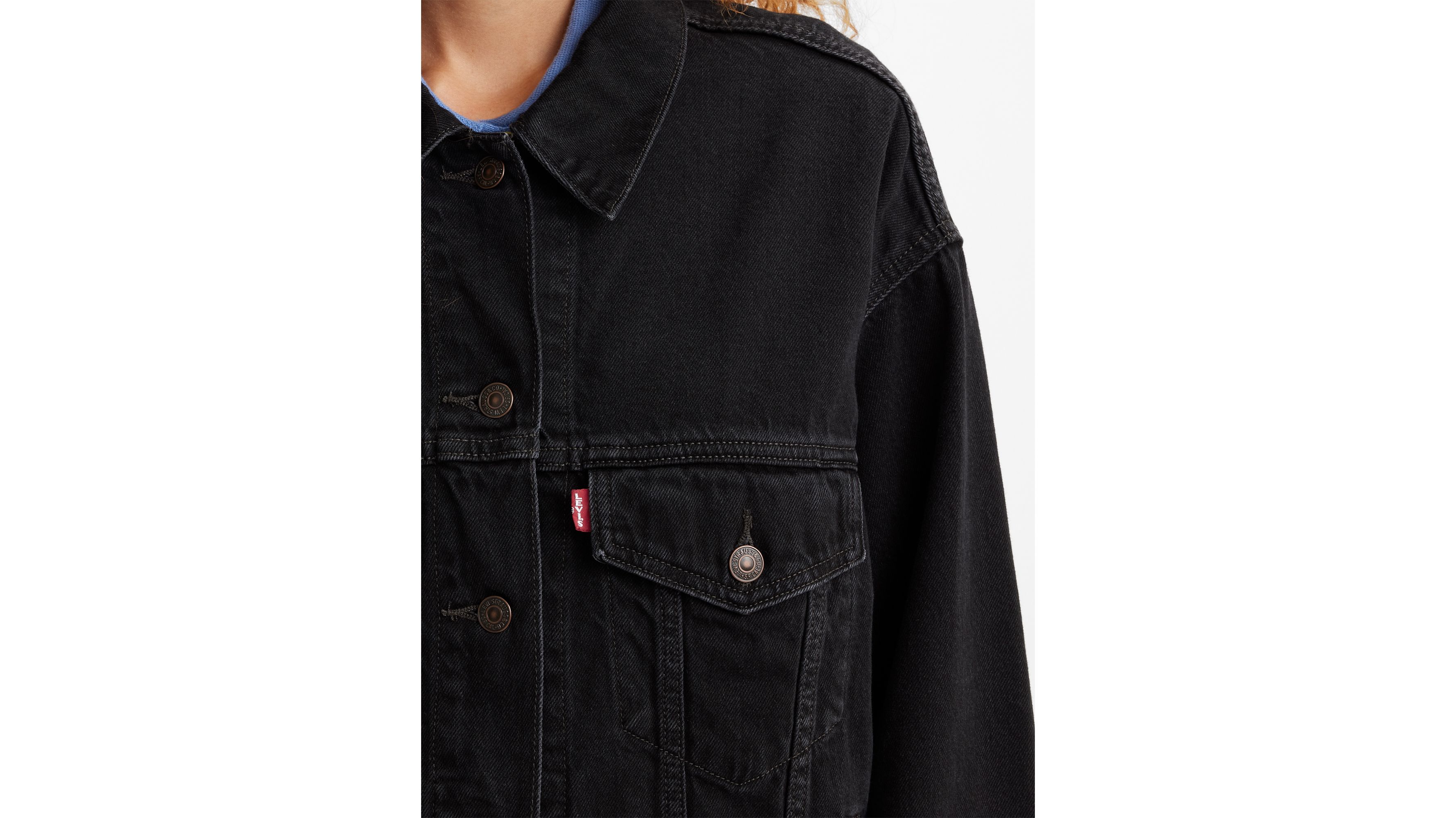 ジャケット・アウター 90's Levi's Black chemical wash denimjkt 90s Trucker Jacket (plus Size) - Black | Levi's® US