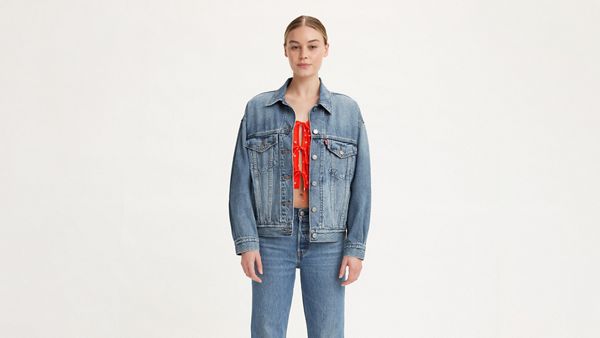 90s Trucker Jacket — Turning Heads - Blue