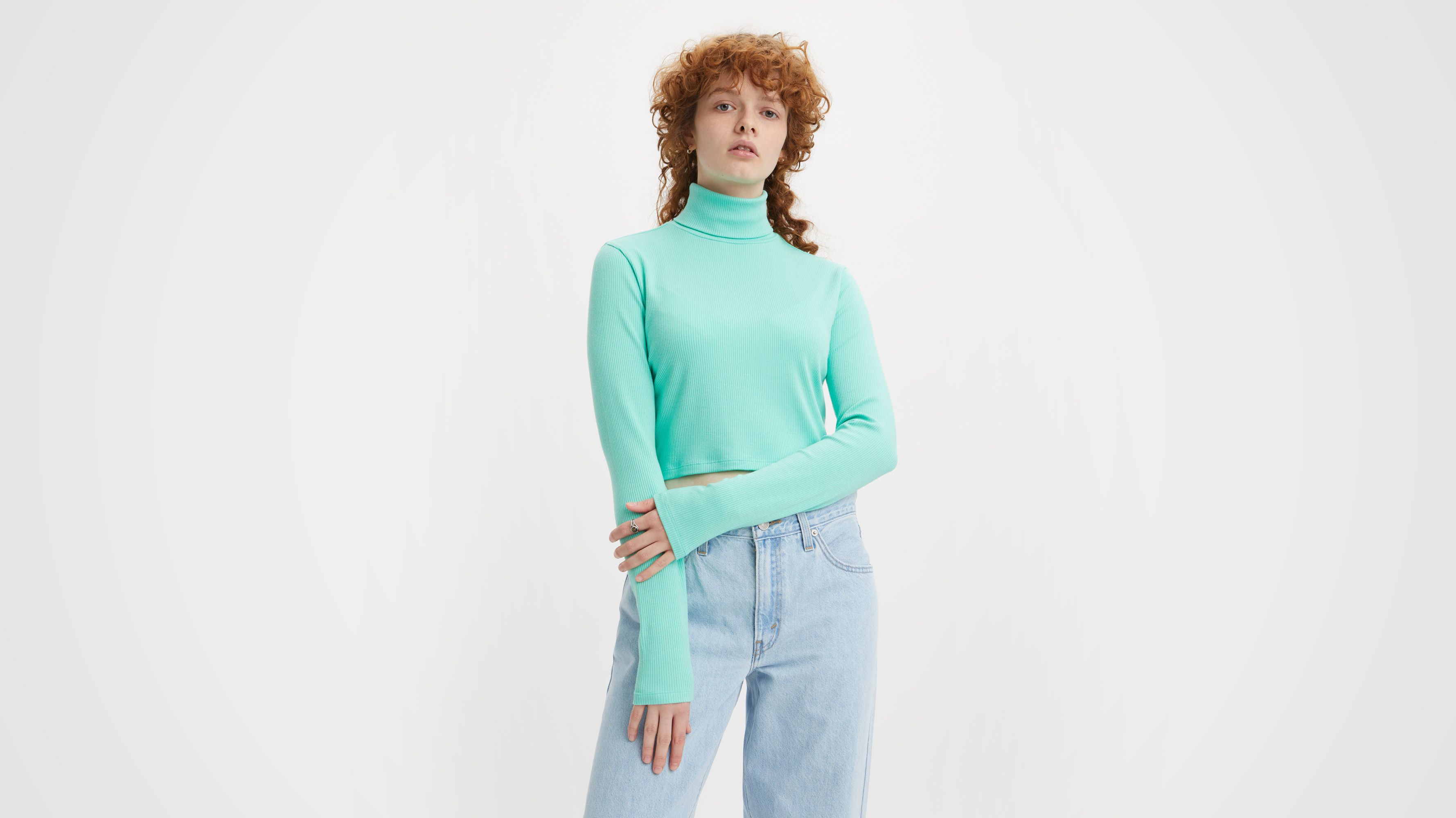 Teal clearance turtleneck womens