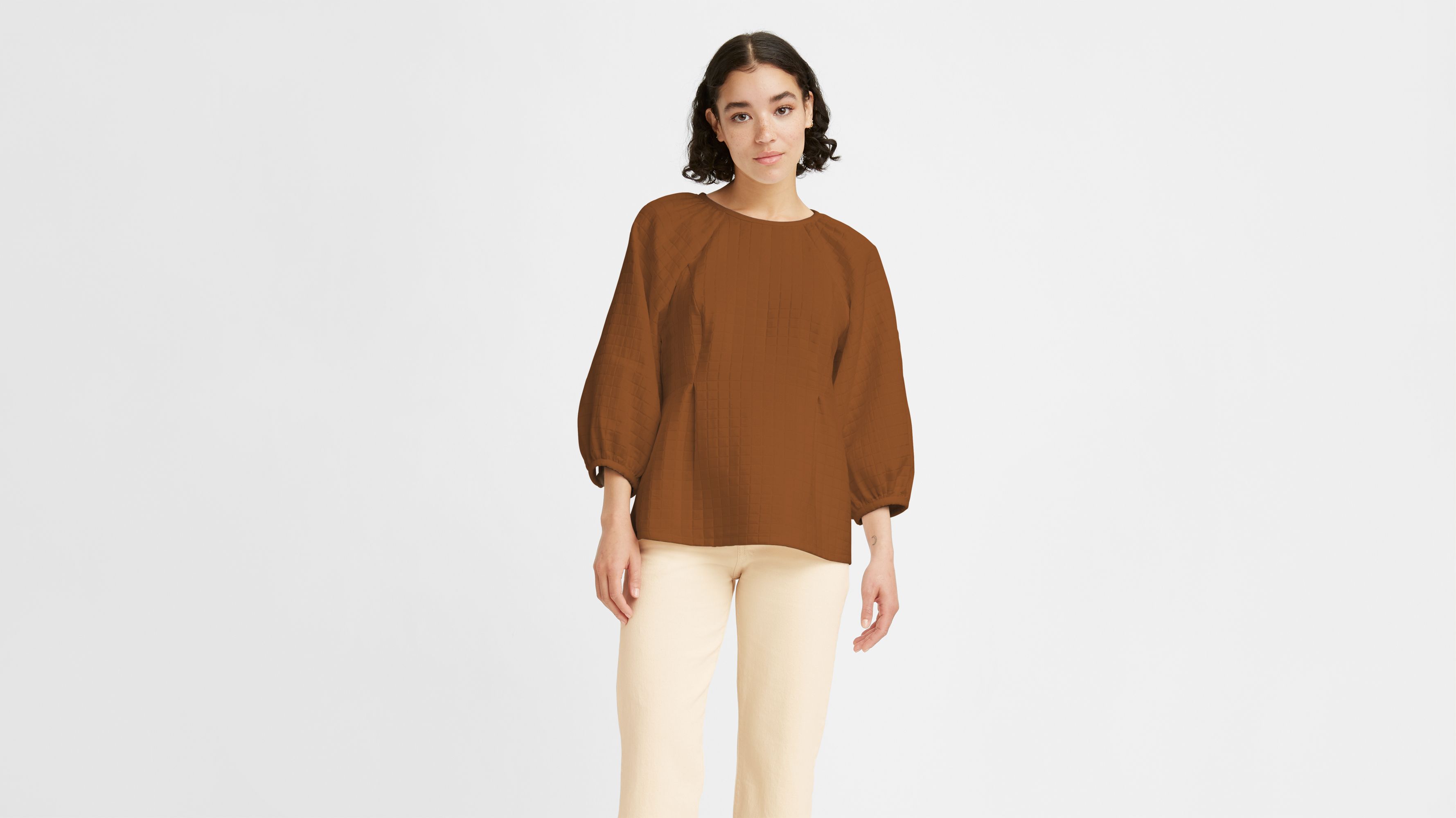 Cait Puff Sleeve Blouse - Brown | Levi's® US