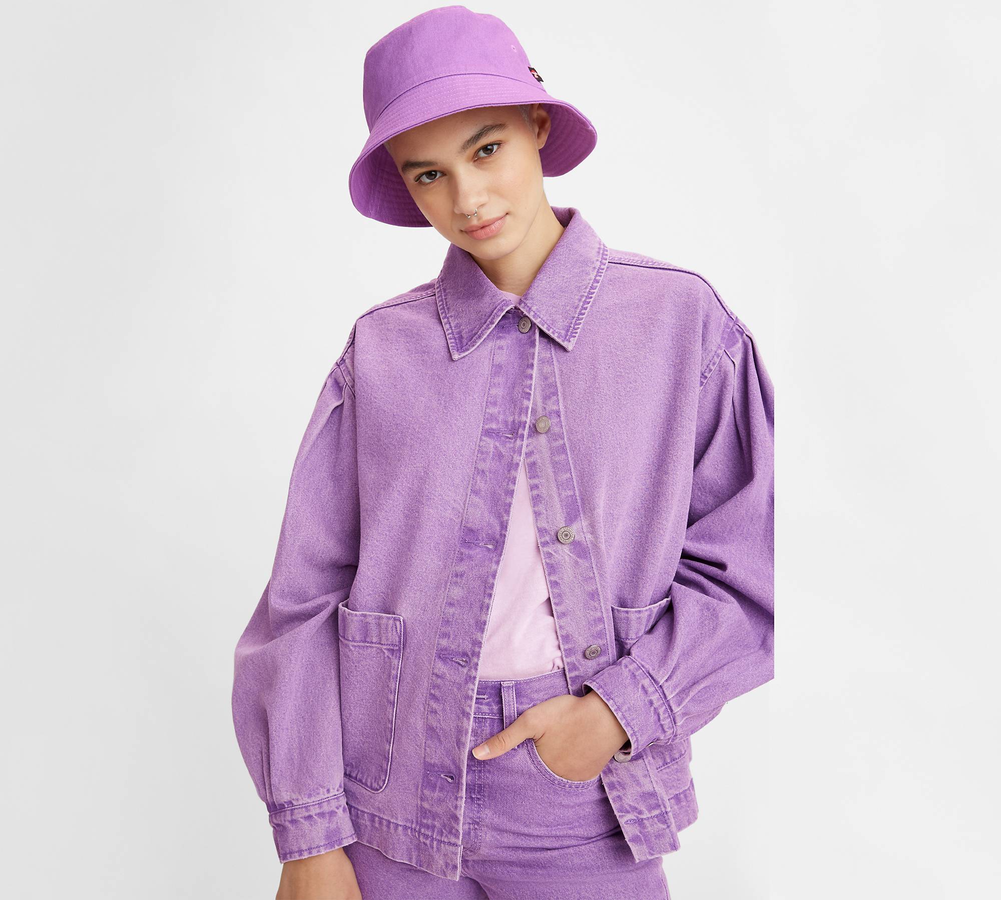 Esther Modern Cotton Jacket - Purple | Levi's® US