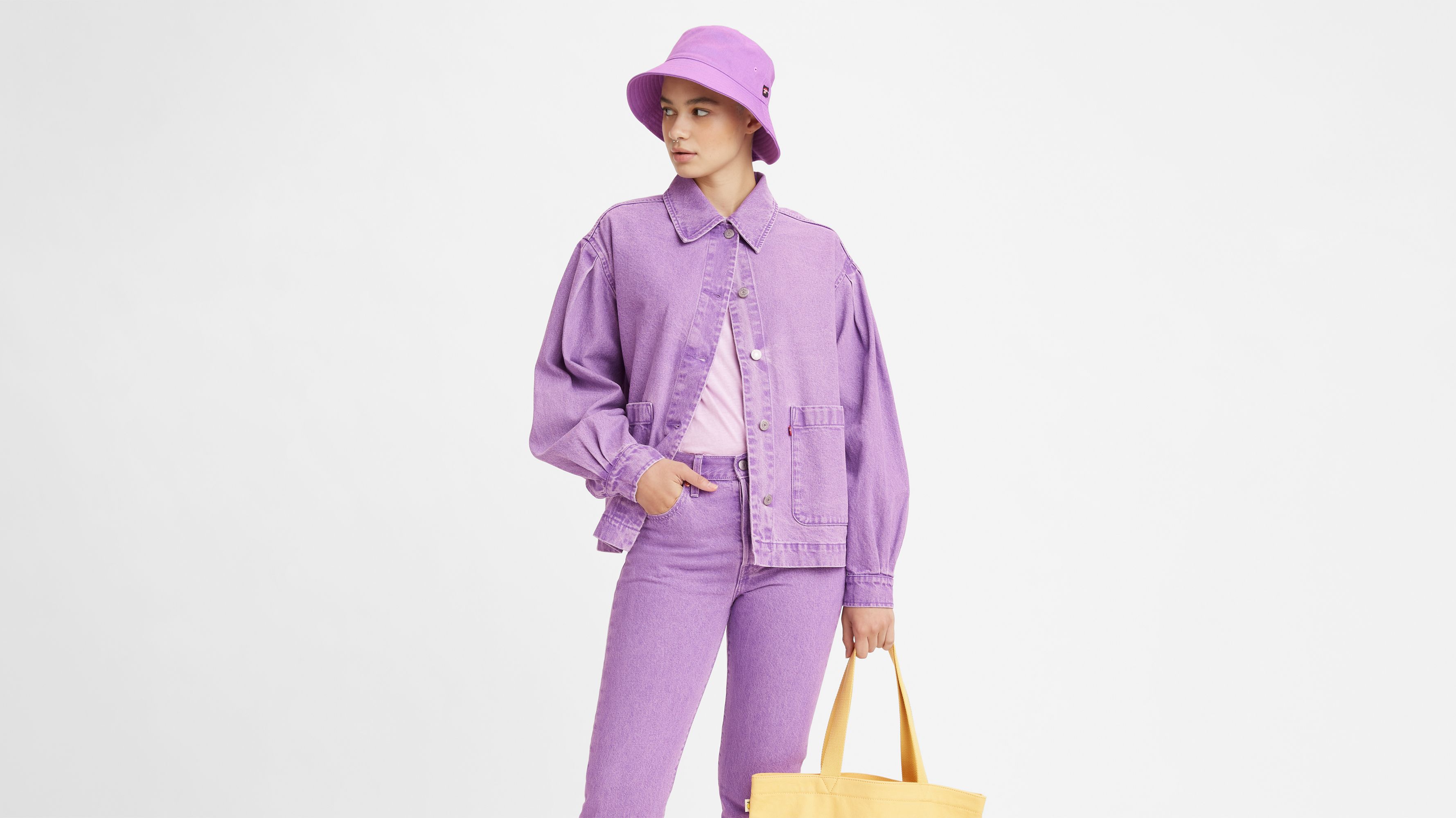 Esther Modern Cotton Jacket - Purple | Levi's® CA