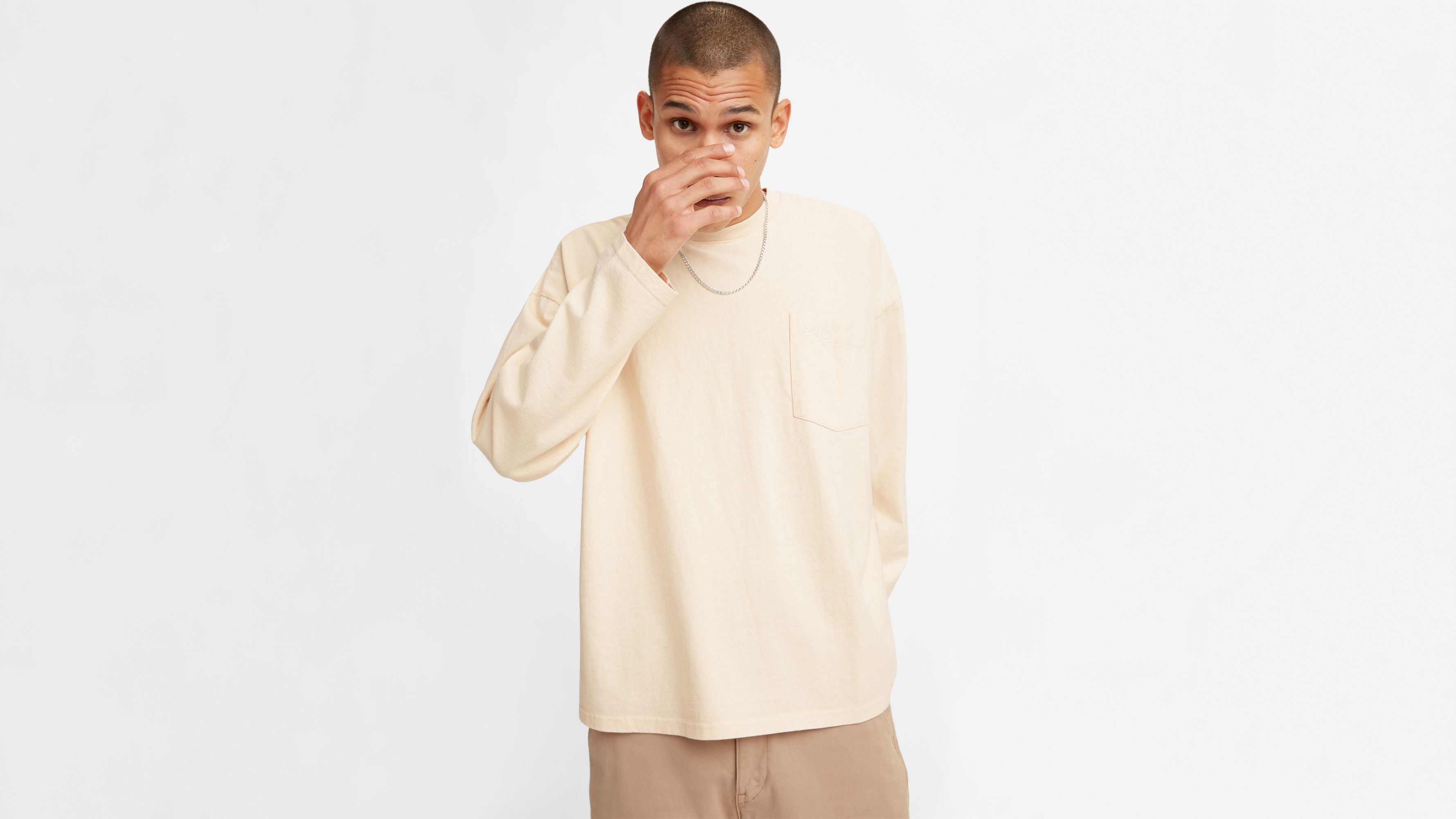 Long Sleeve Slouchy Pocket T-Shirt 1