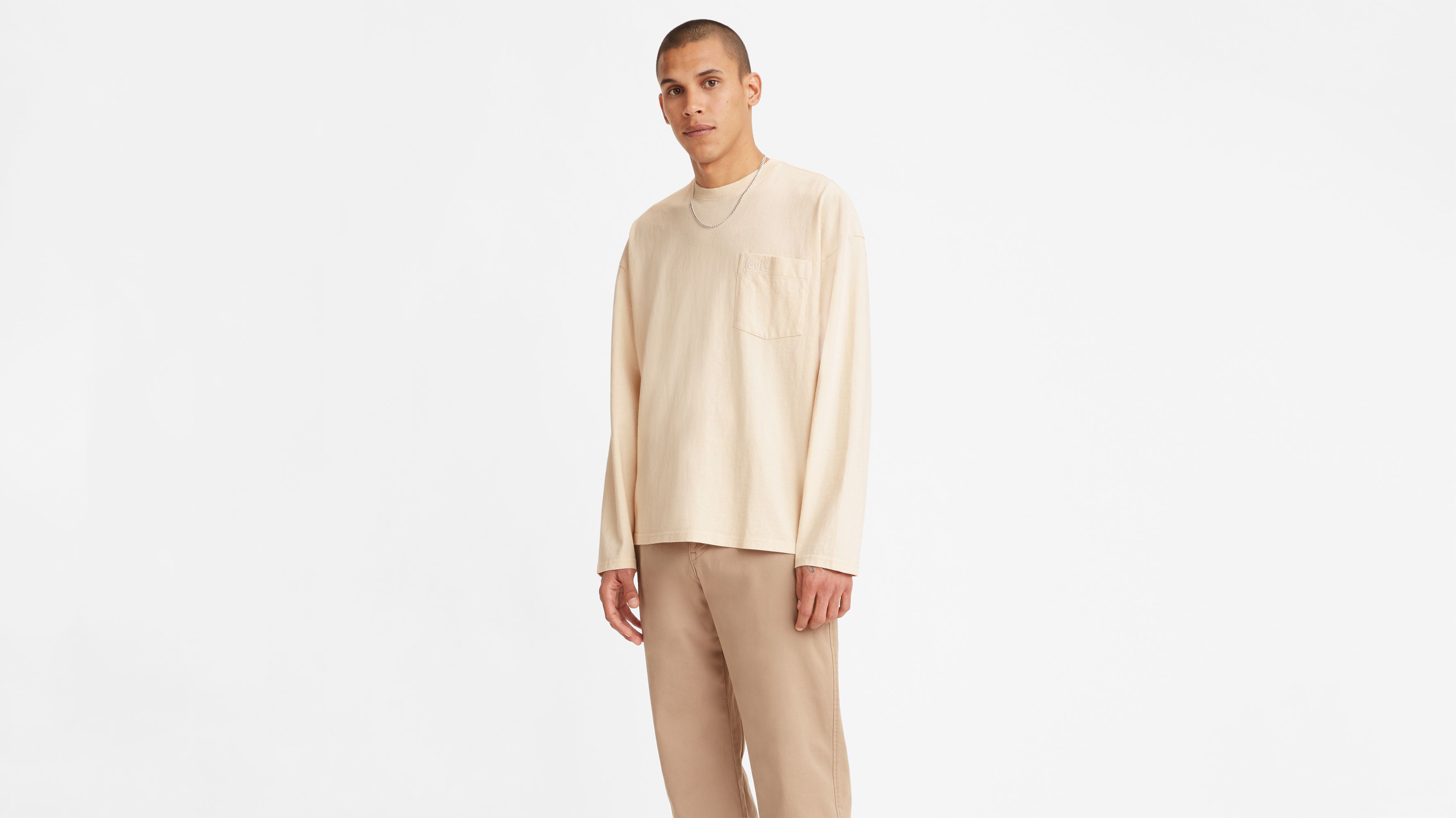 Long Sleeve Slouchy Pocket T-Shirt 2