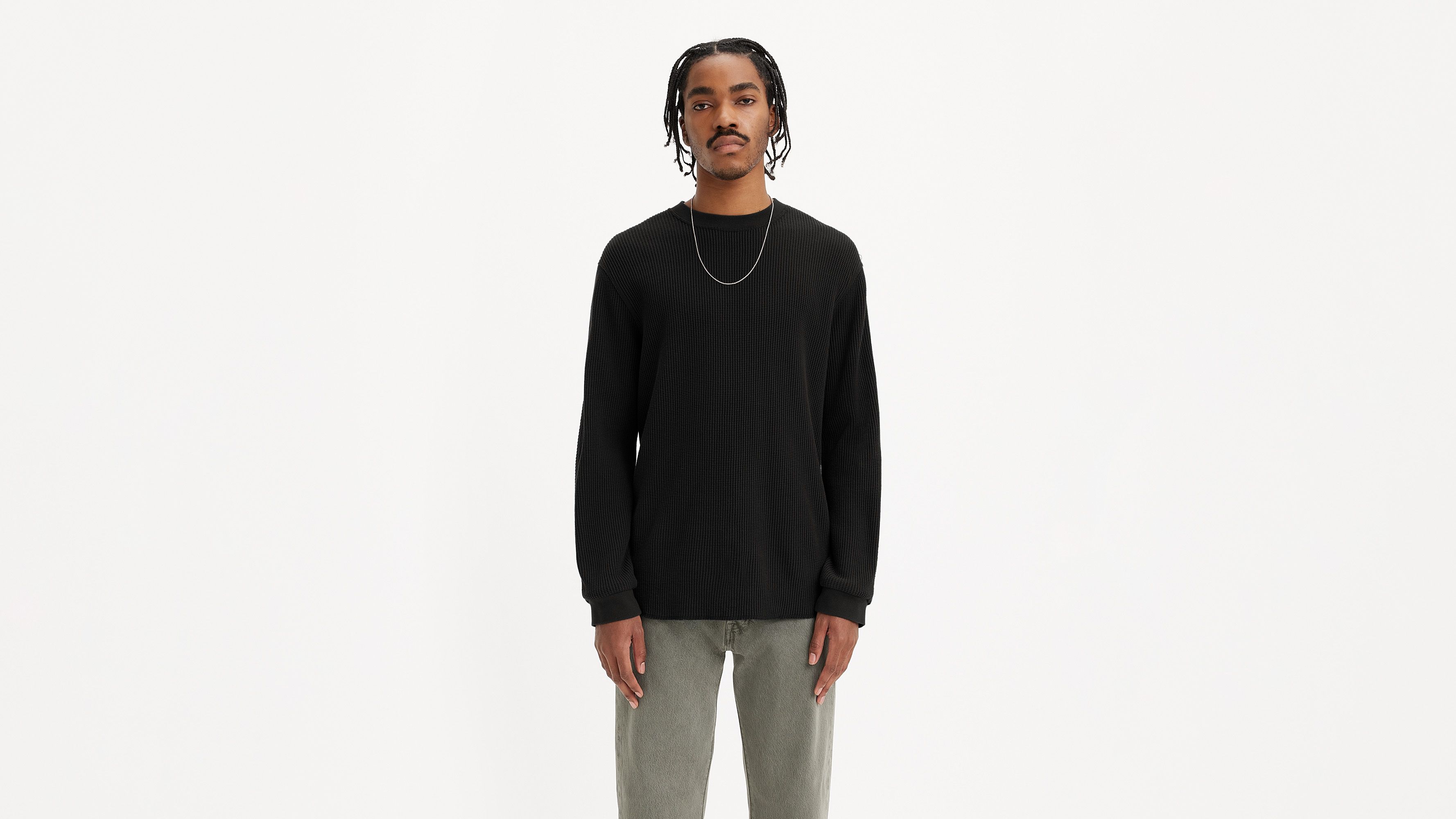 Long Sleeve Relaxed Fit Thermal Shirt - Black | Levi's® CA