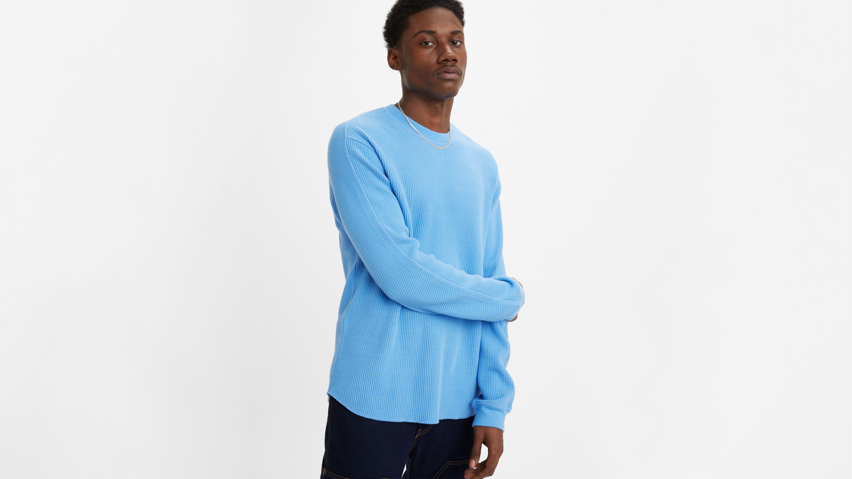 Long Sleeve Relaxed Fit Thermal Shirt - Blue | Levi's® US