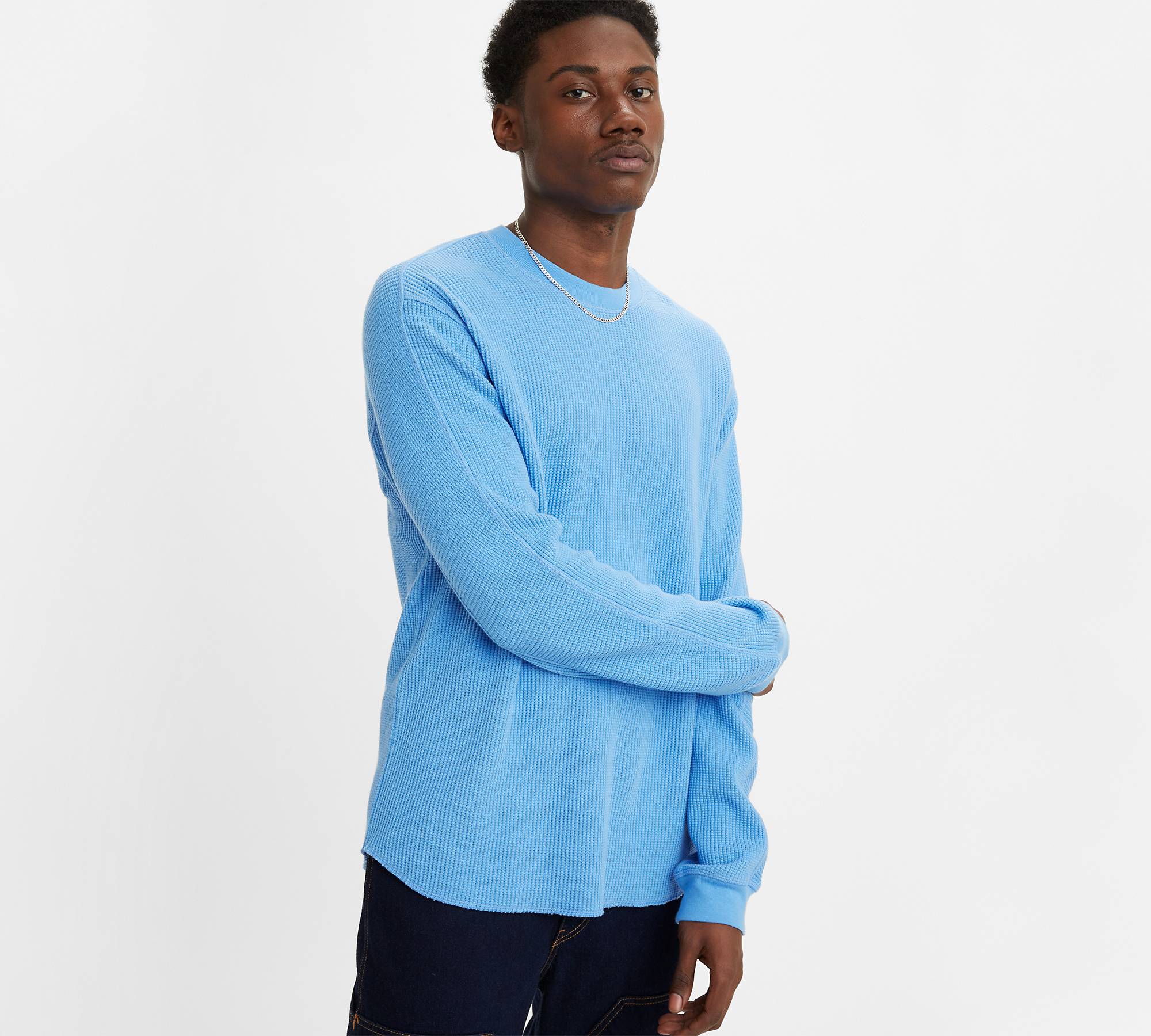 Long Sleeve Relaxed Fit Thermal Shirt - Blue | Levi's® CA