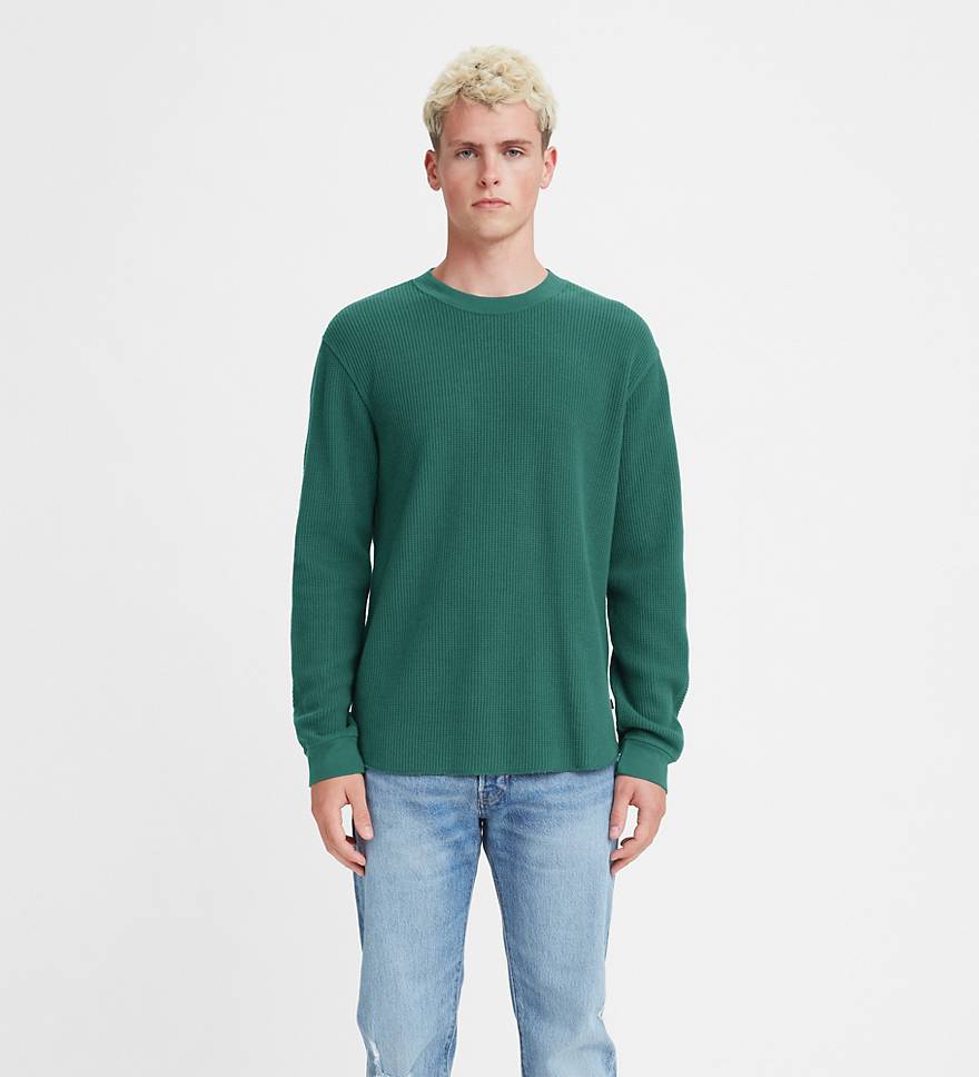 Long Sleeve Relaxed Fit Thermal Shirt - Green | Levi's® CA