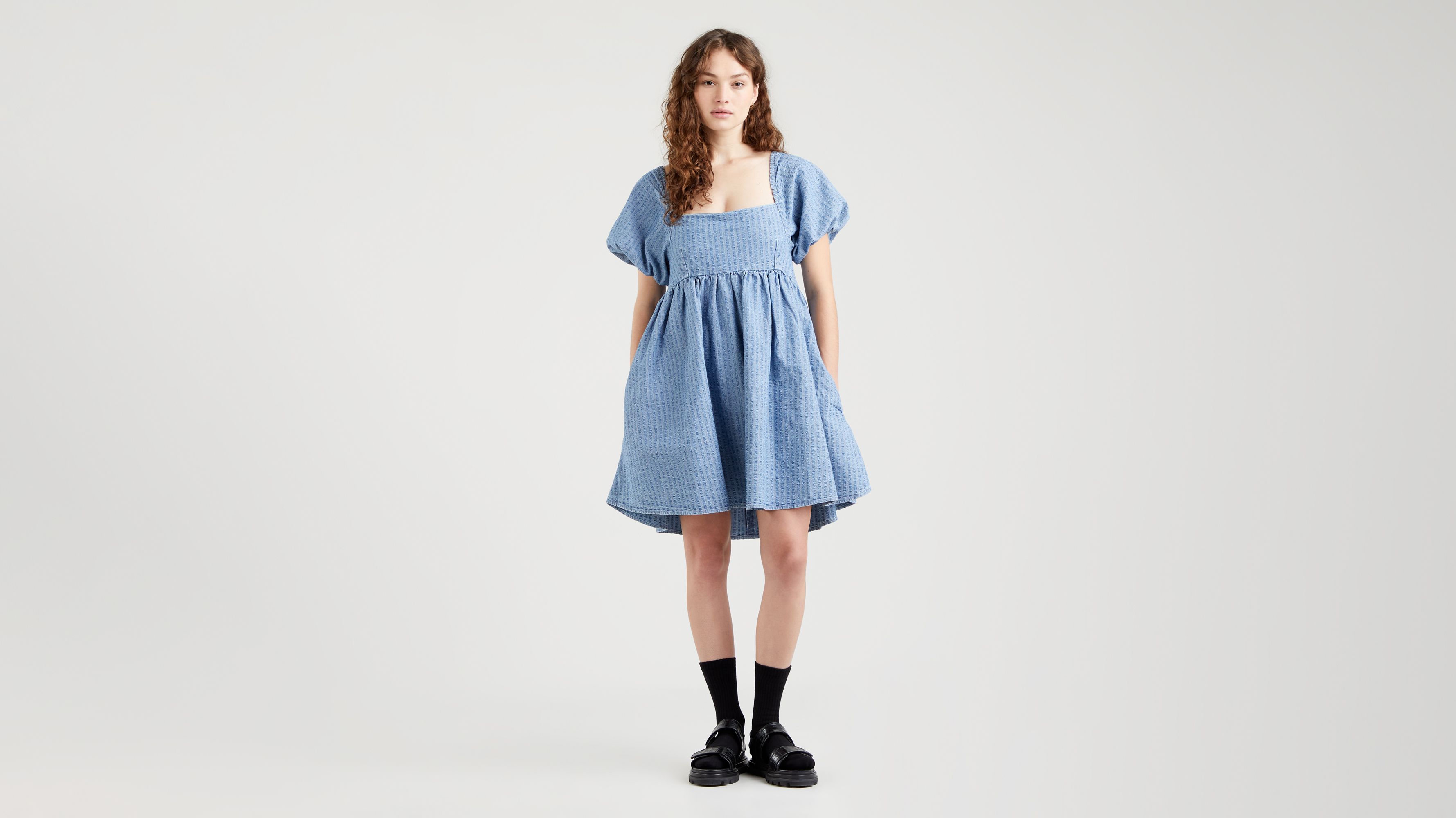 Sage Denim Dress 1