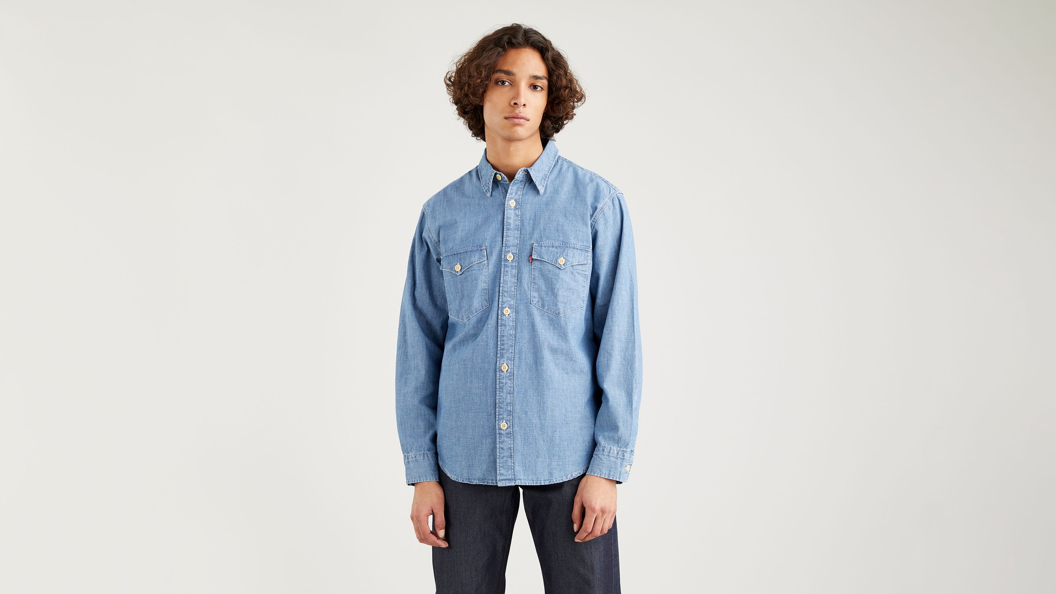 levis light blue shirt