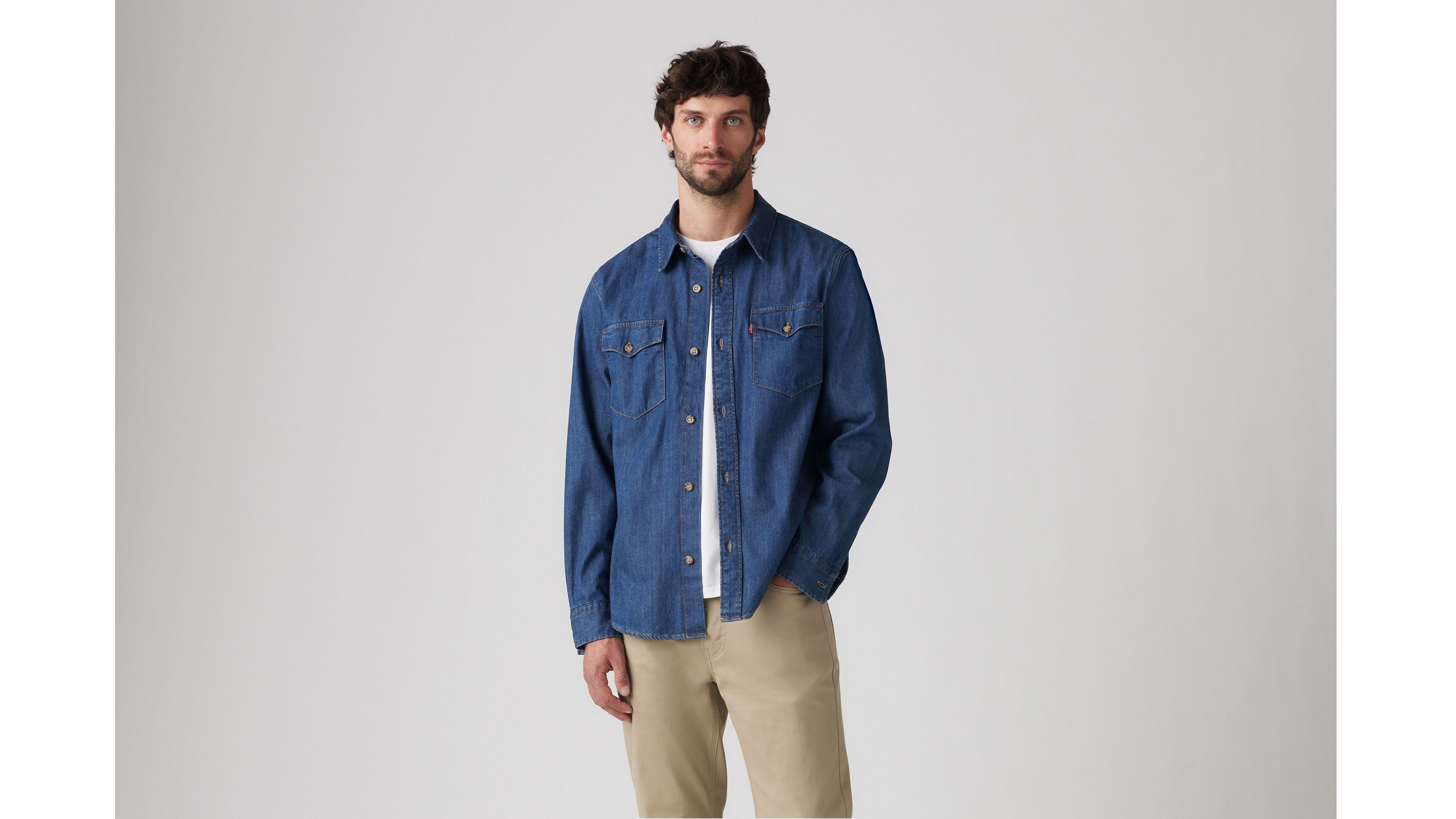 relaxed denim shirt