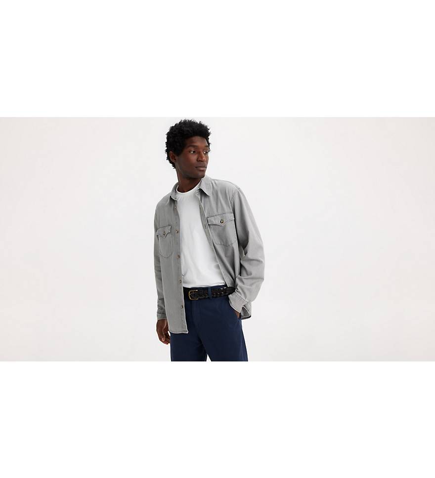 Relaxed Fit Western Shirt - Grey | Levi's® US