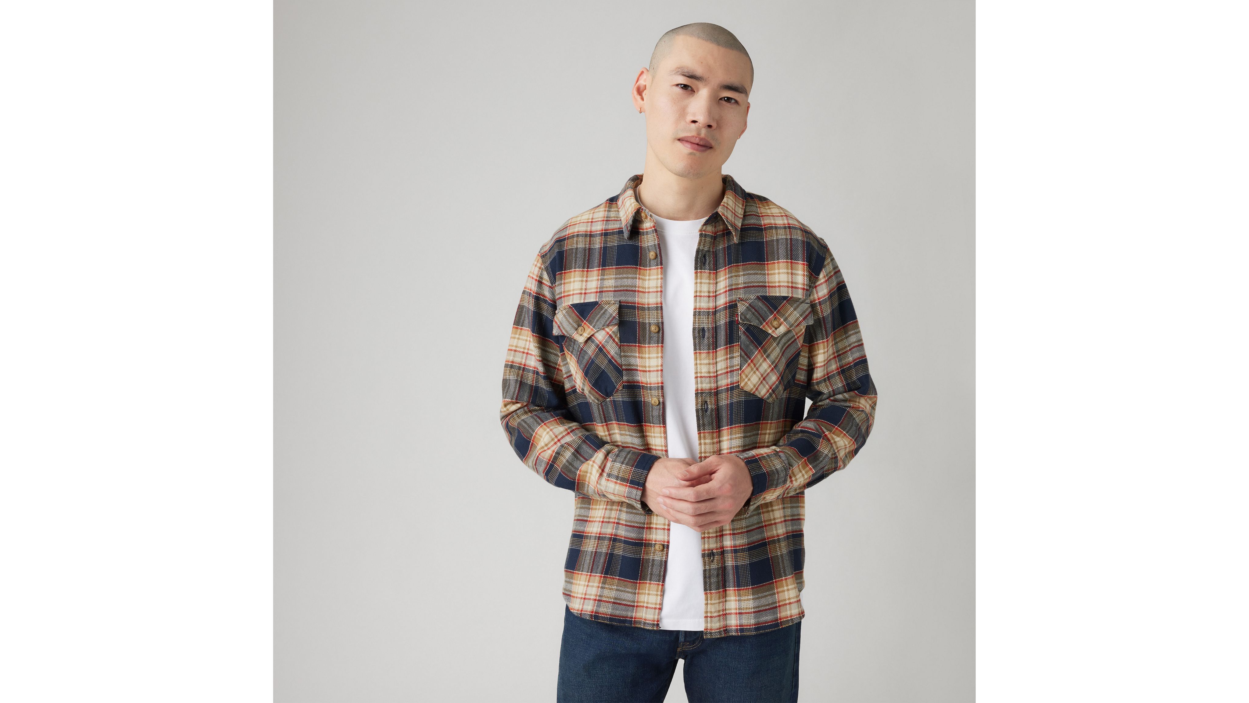 Levi's Relaxed Fit Western Shirt Chambray - Men's M
