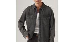 Relaxed Fit Western Shirt — Night Shadow Black Wash - Black 4