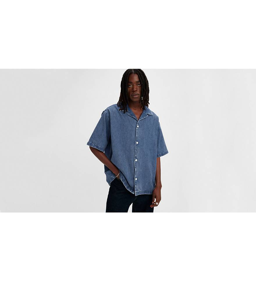 Short Sleeve Slouchy Button Up Shirt - Medium Wash | Levi's® US