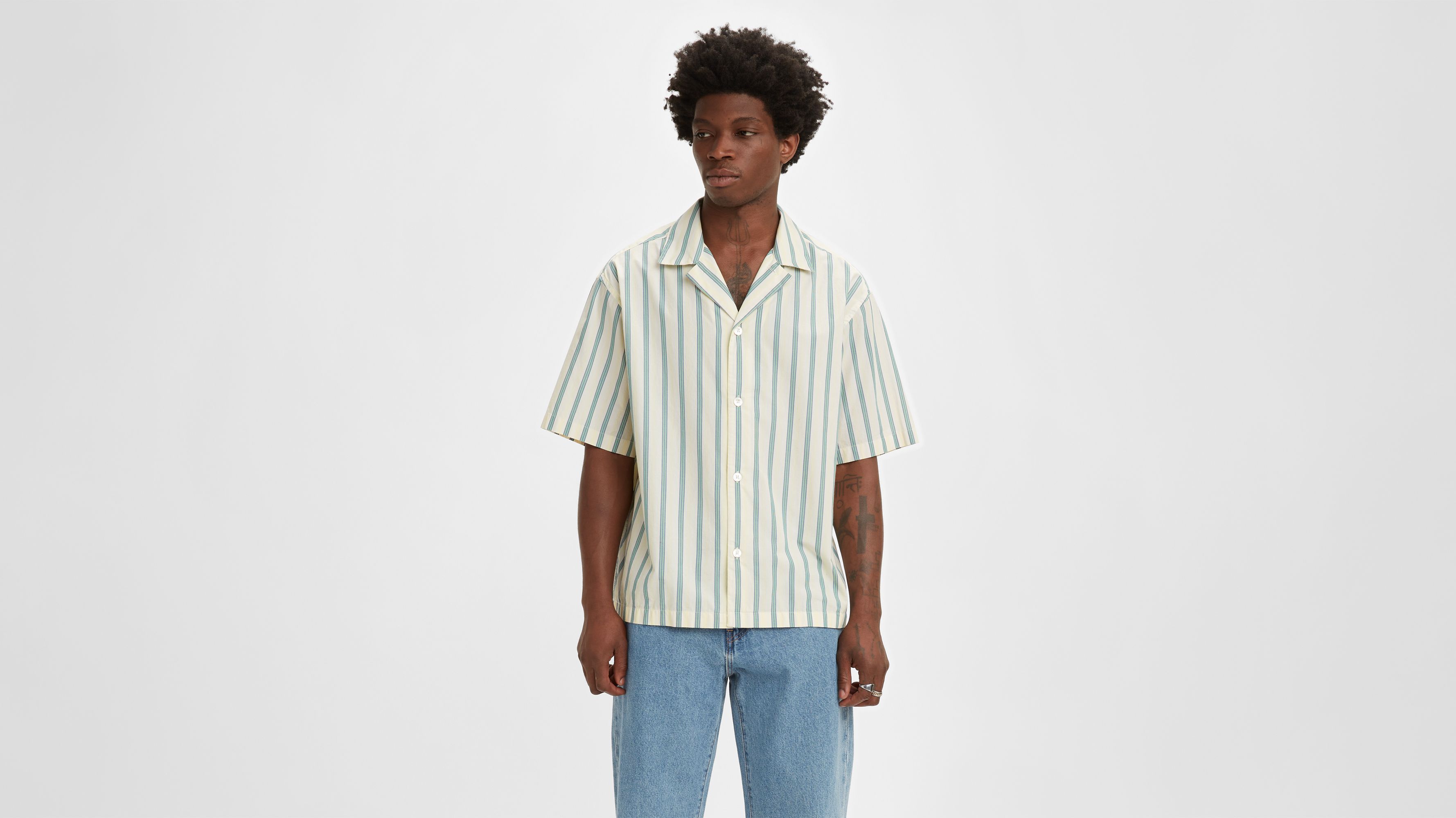 Short Sleeve Slouchy Button Up Shirt 1