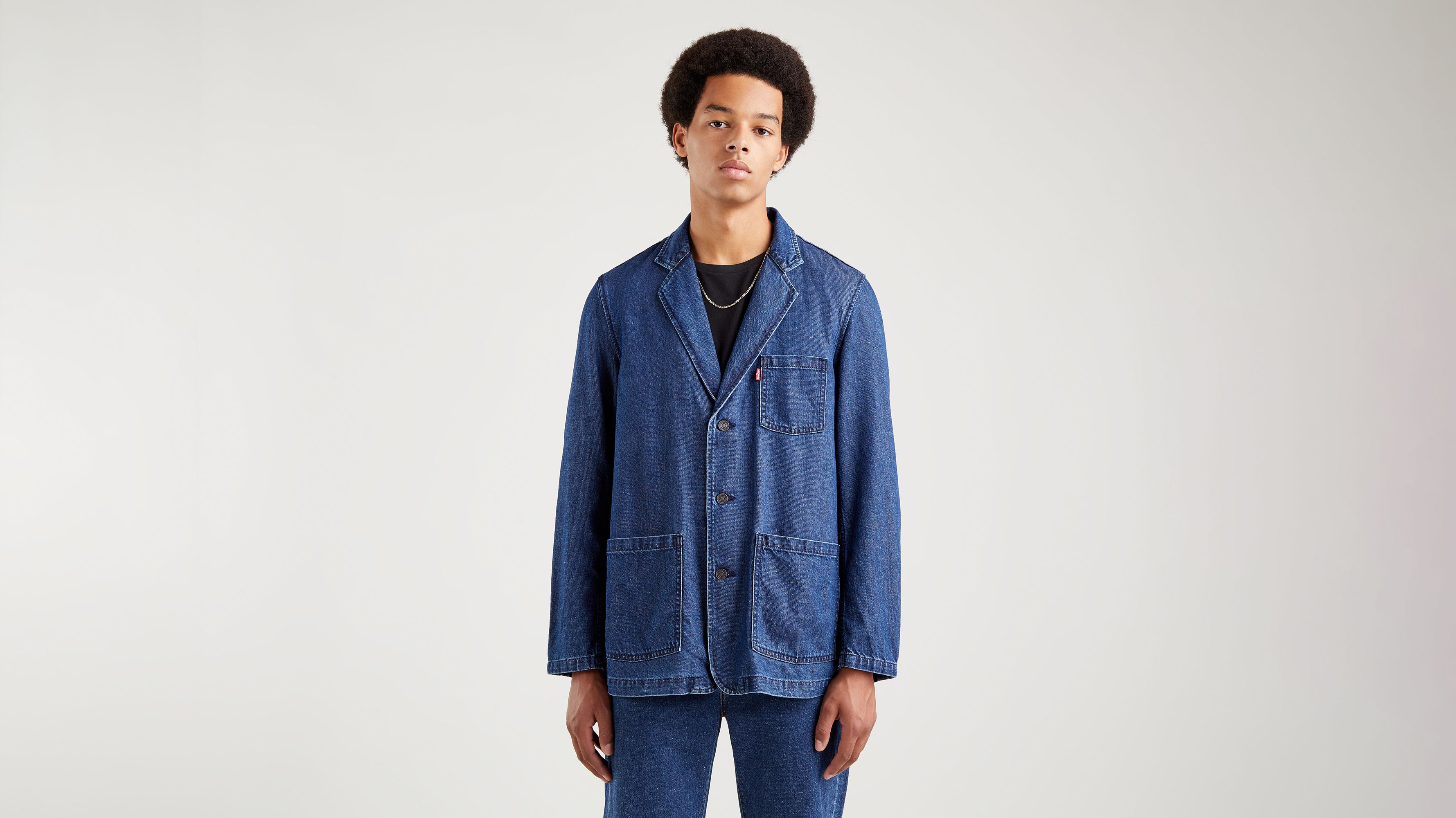 Denim store suit jacket