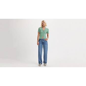 Low Pitch Straight Fit Women's Jeans - Medium Wash