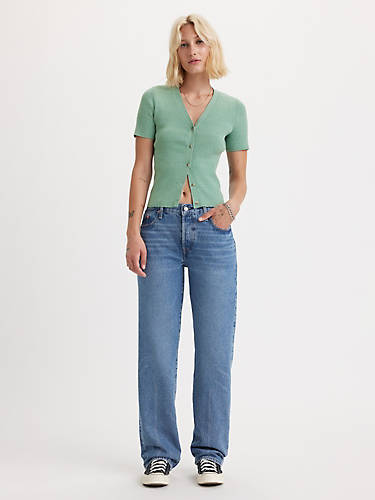 리바이스 Levi 501 ‘90s Womens Jeans,Drew Me In - Medium Wash