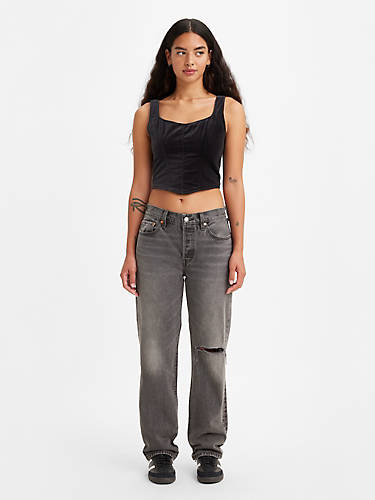 리바이스 Levi 501 ‘90s Womens Jeans,Broke Mickey - Black