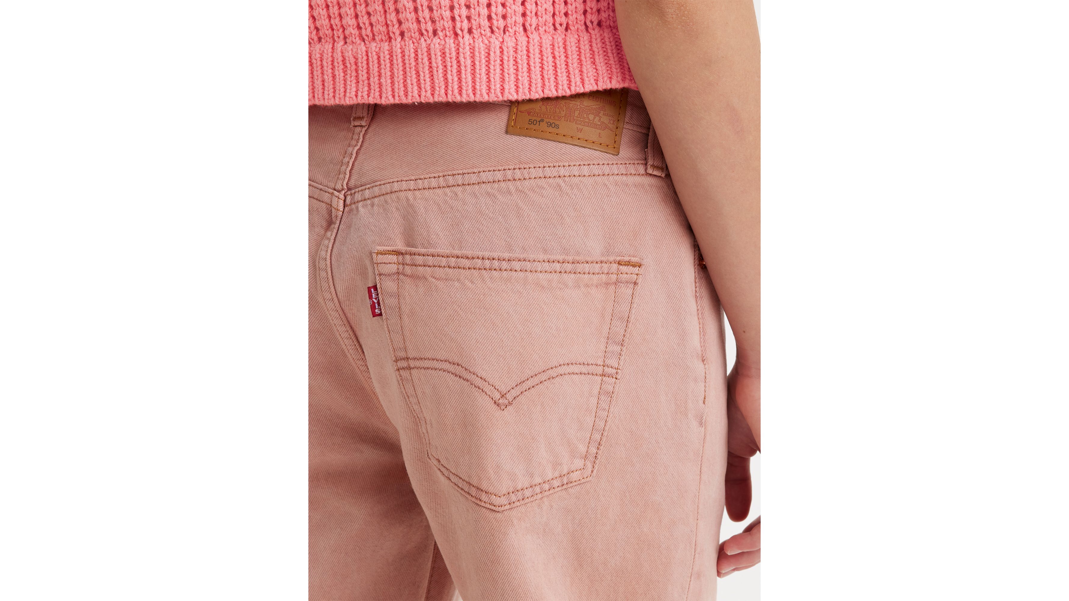 Pink 501 levi hot sale jeans