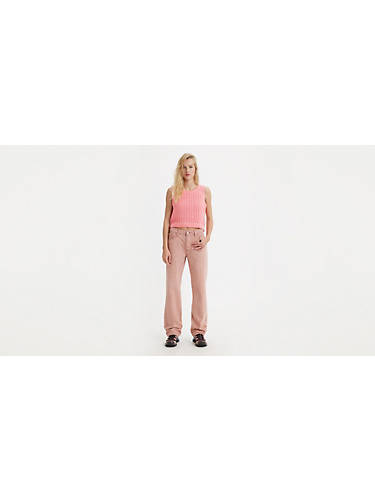 리바이스 Levi 501 ‘90s Womens Colored Denim Jeans,Botanical Safflower - Pink