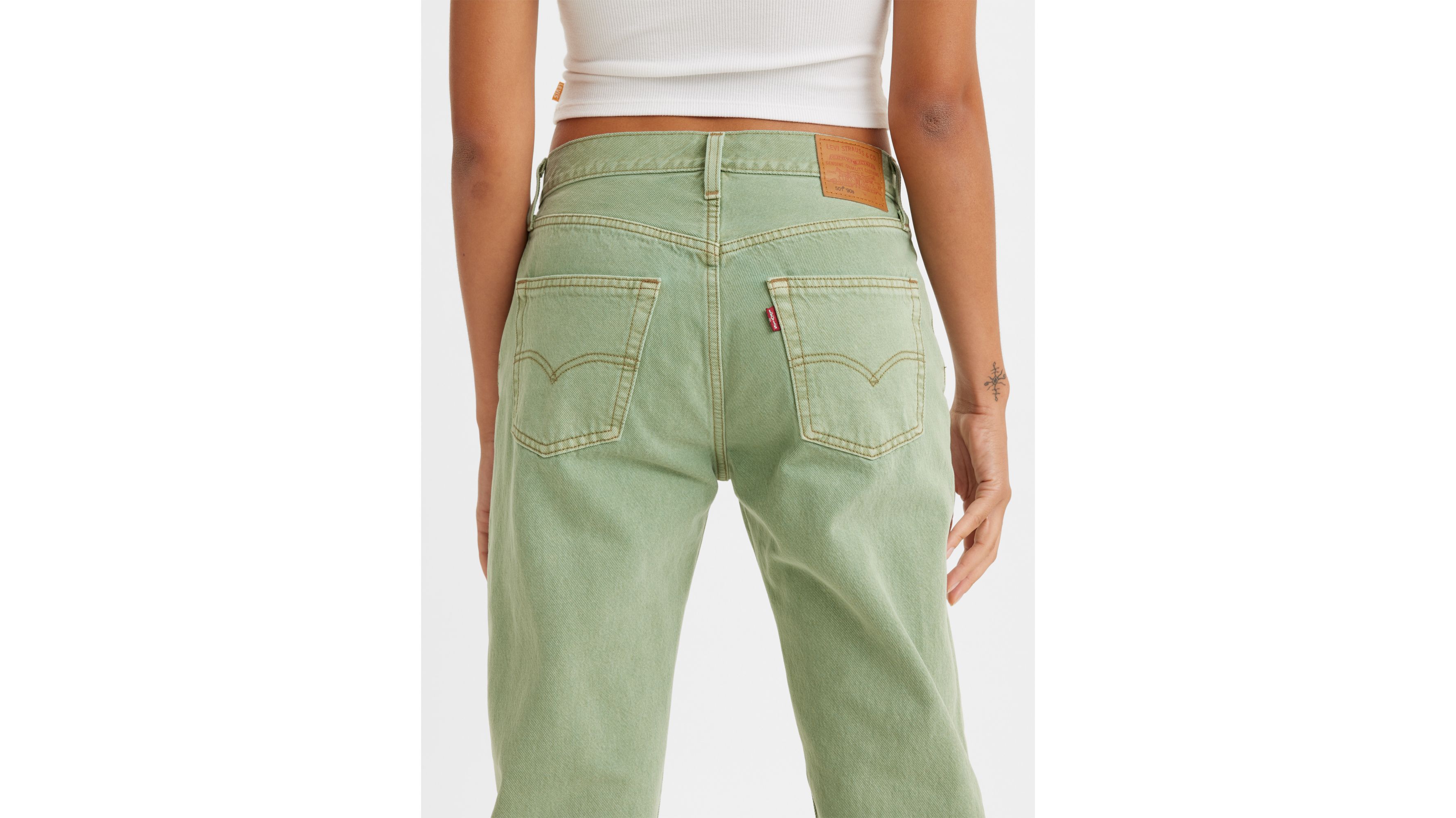 Buy Green Vintage Straight Leg Jeans - 10L, Jeans