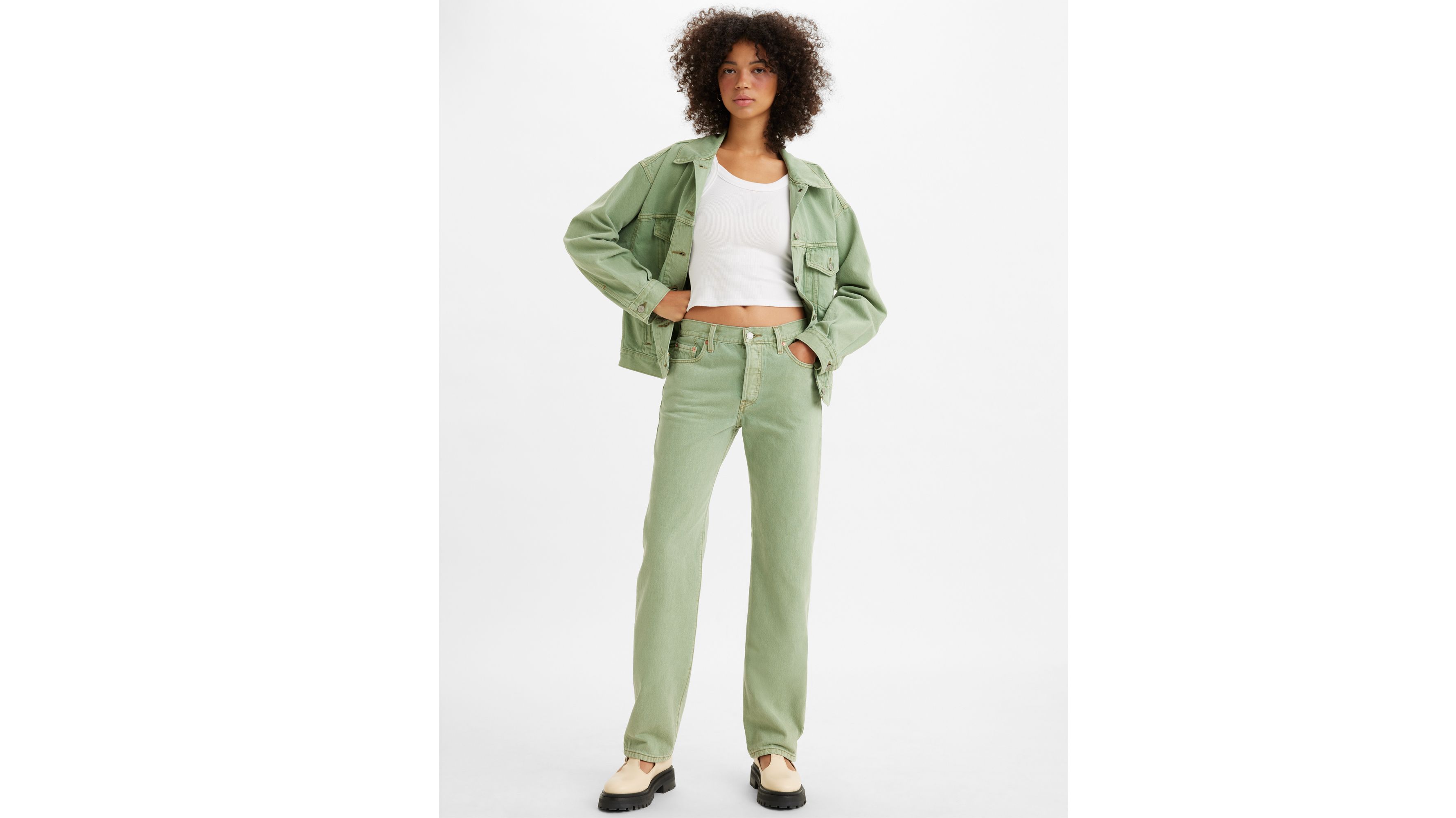 501® ‘90s Women's Colored Denim Jeans - Green | Levi's® US