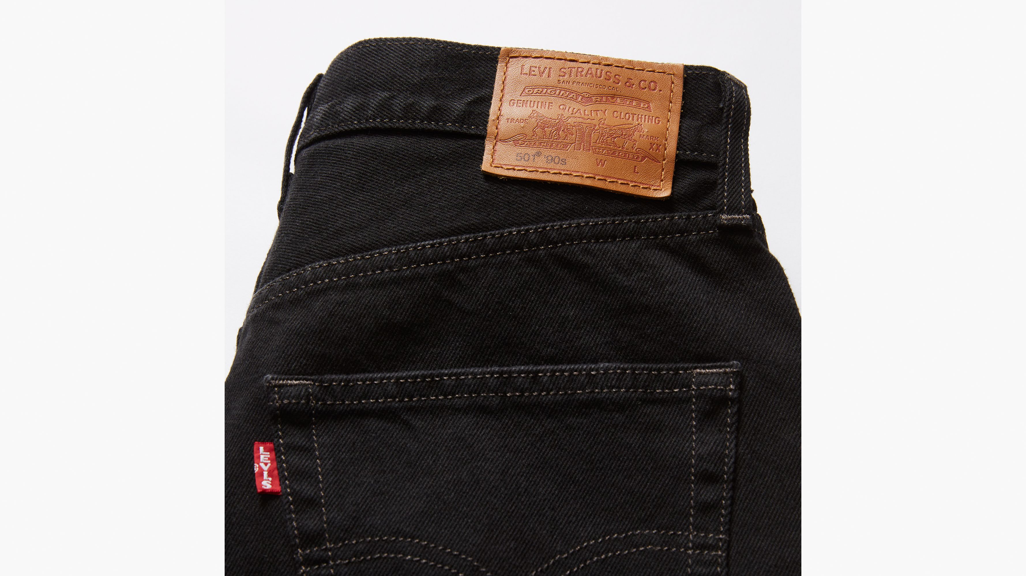 Black leather levis store jeans