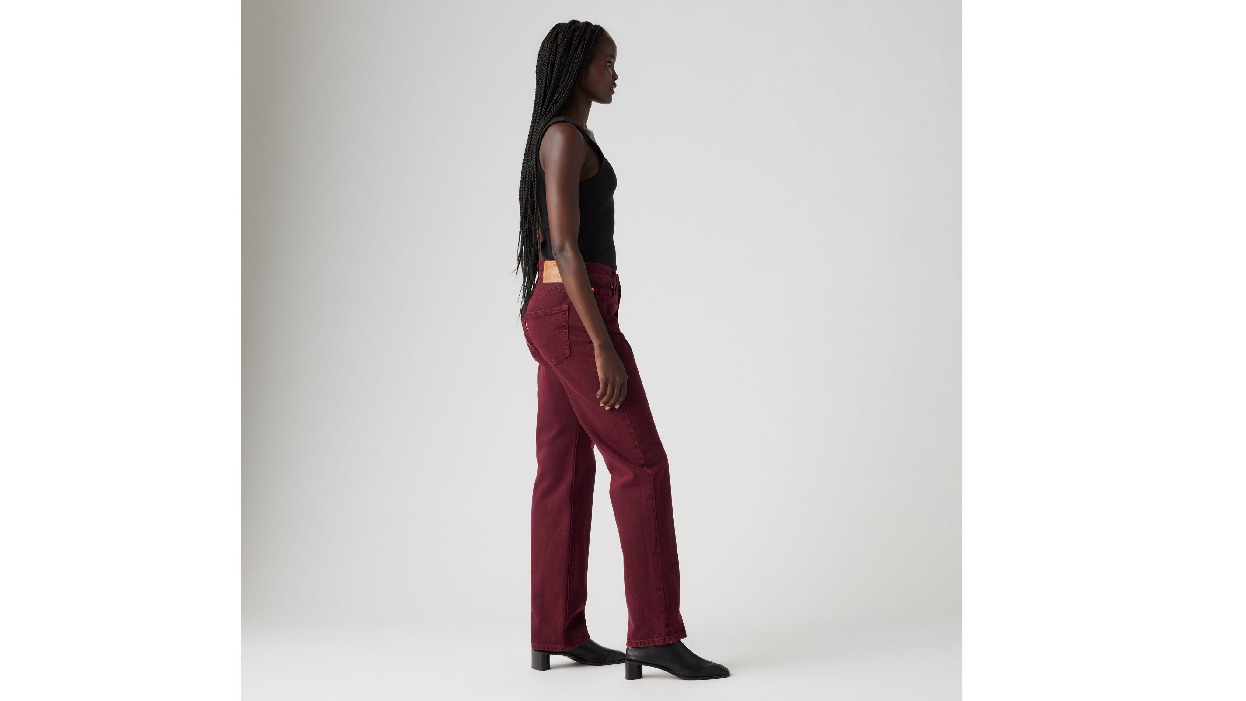 Levi's Wedgie Bootcut Corduroy Women's Jeans 25x32 In Imbued Burgundy