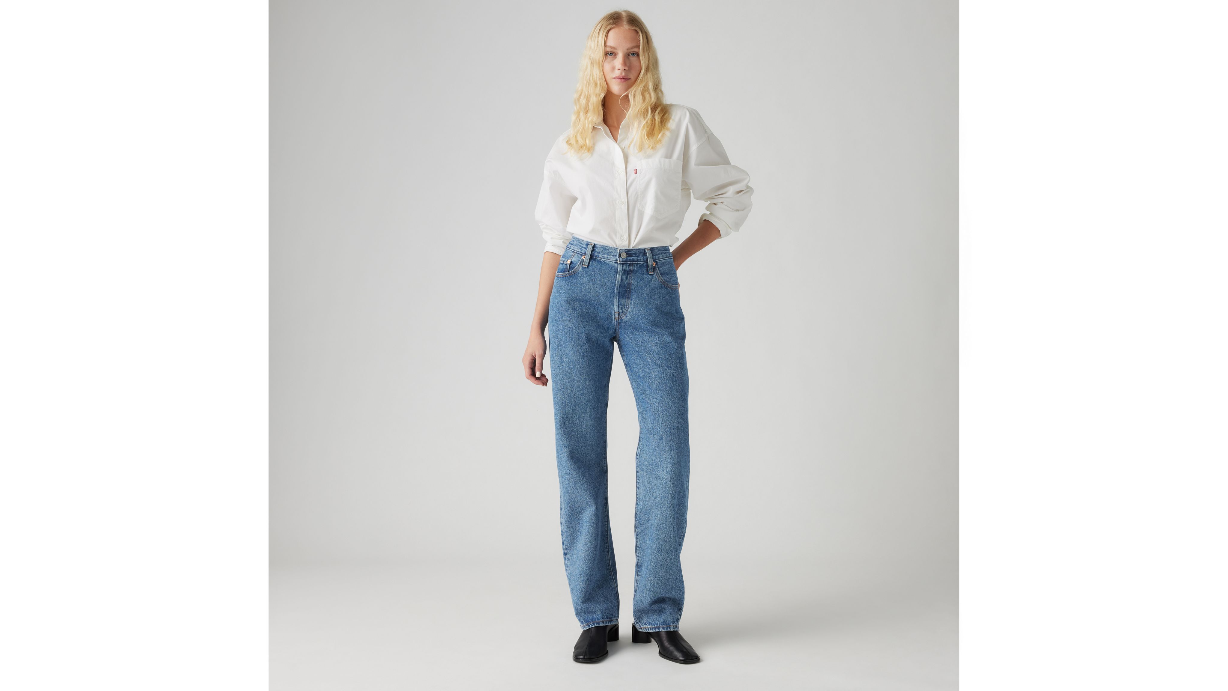 Levi's high water wide leg jeans best sale