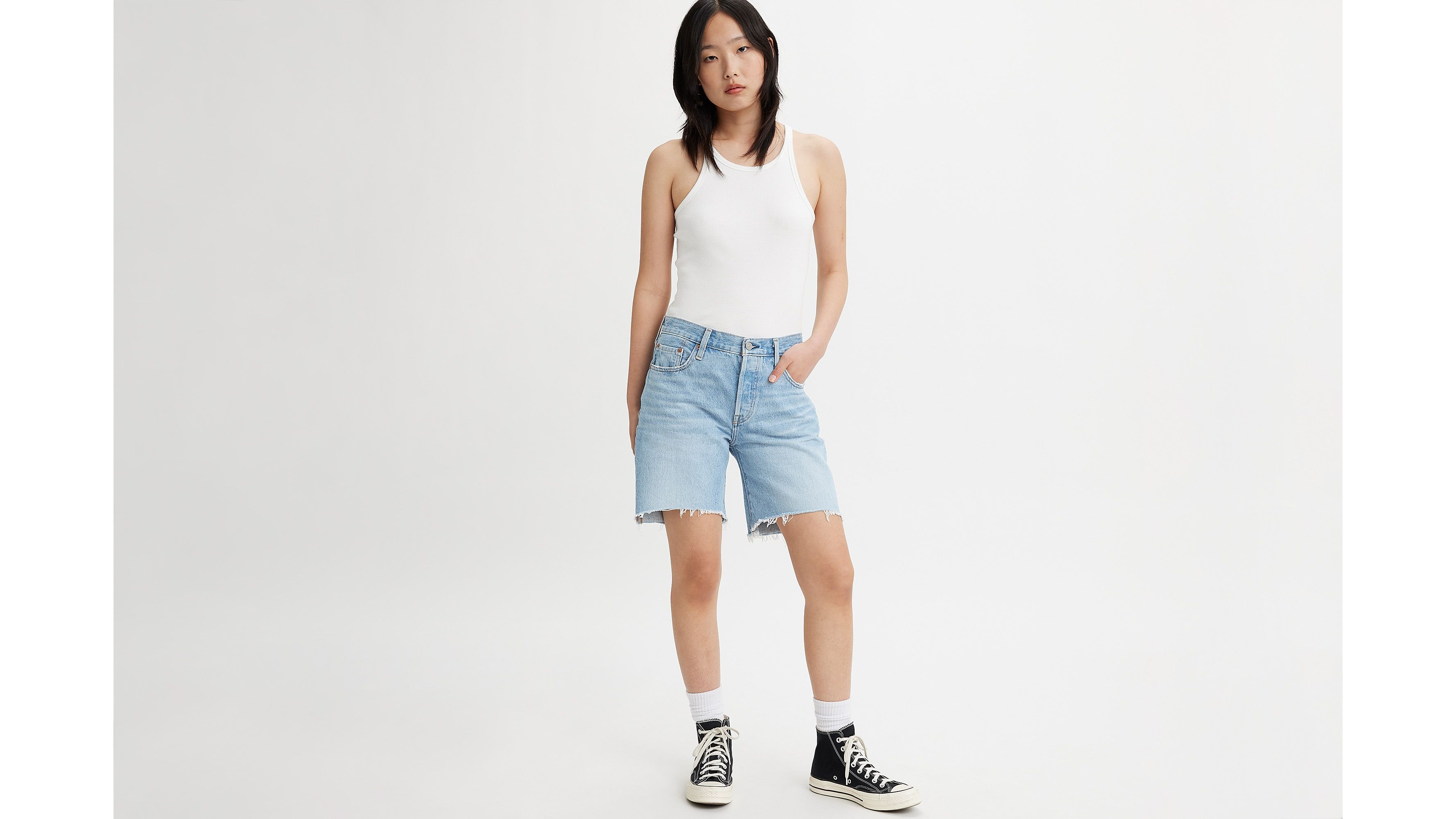 Levis knee length shorts best sale