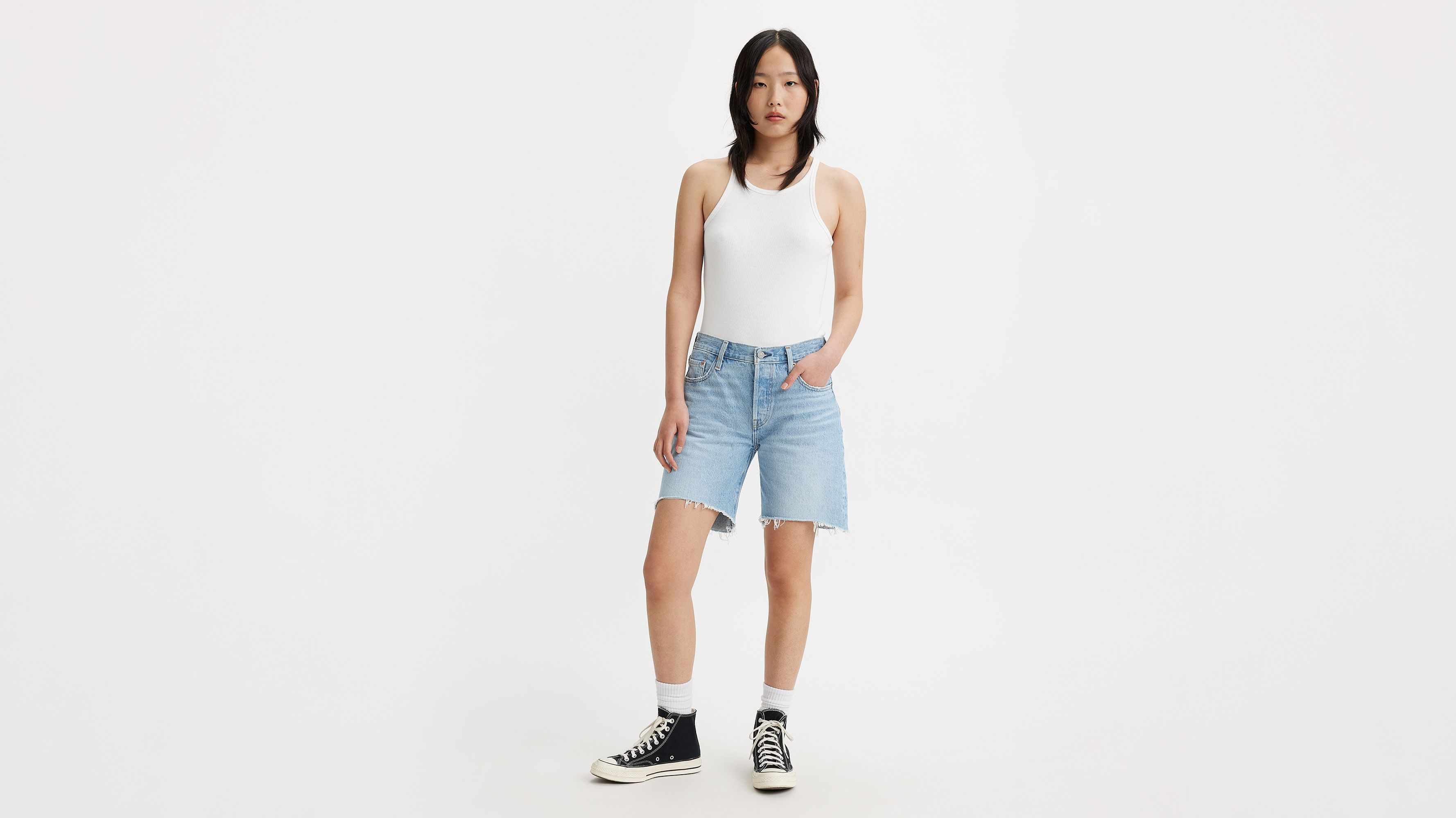 Levi's® X Emma Chamberlain 501® Shorts - Medium Wash