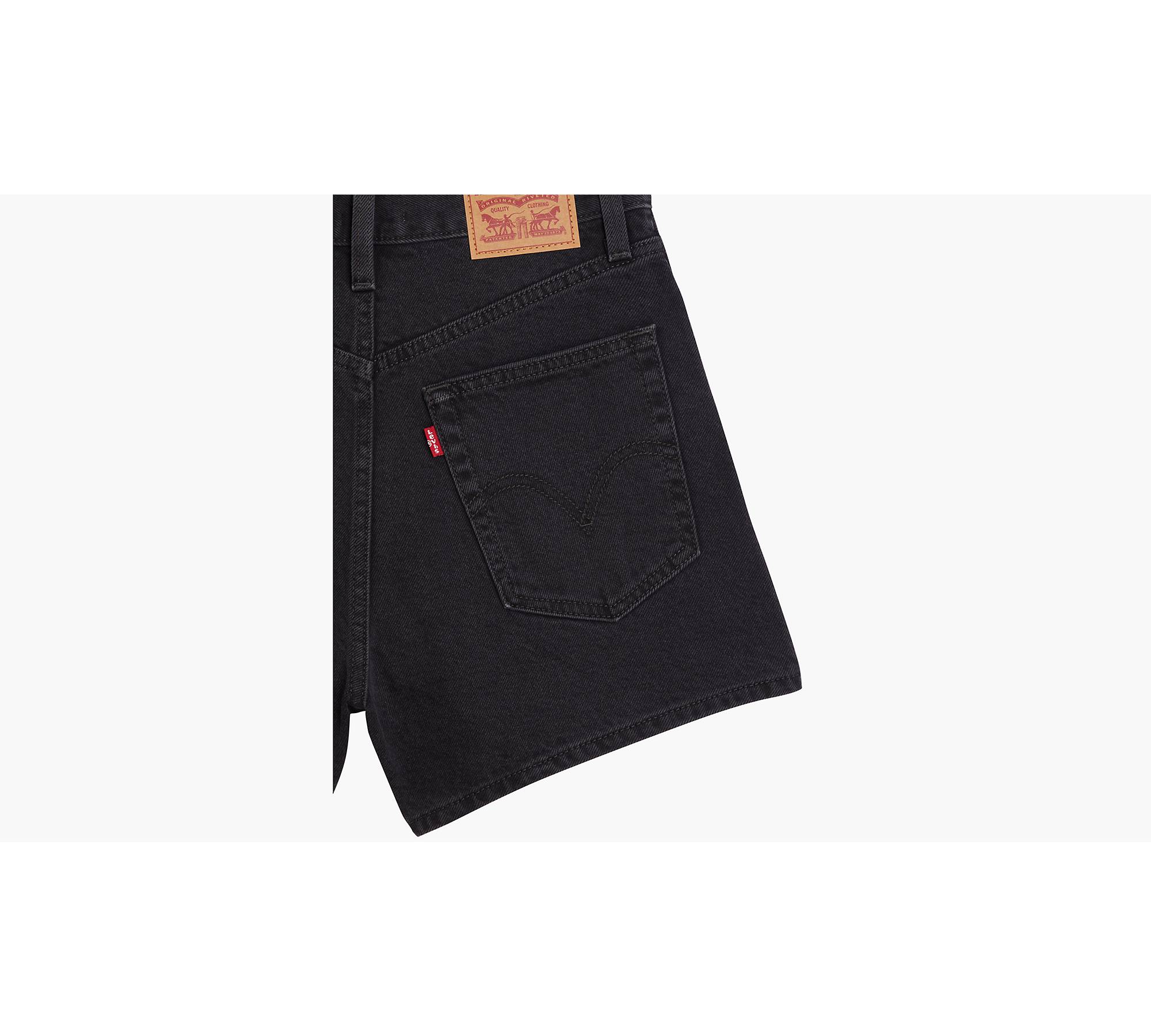 Levi's High Waisted Mom A Line Jean Shorts in Wonderful Black Size