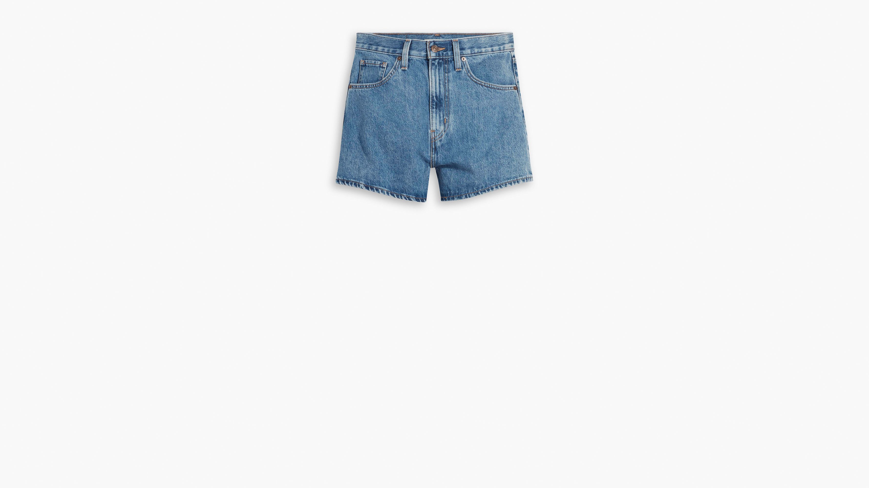 Levi's High-Waisted Distressed Cotton Mom Shorts - Macy's