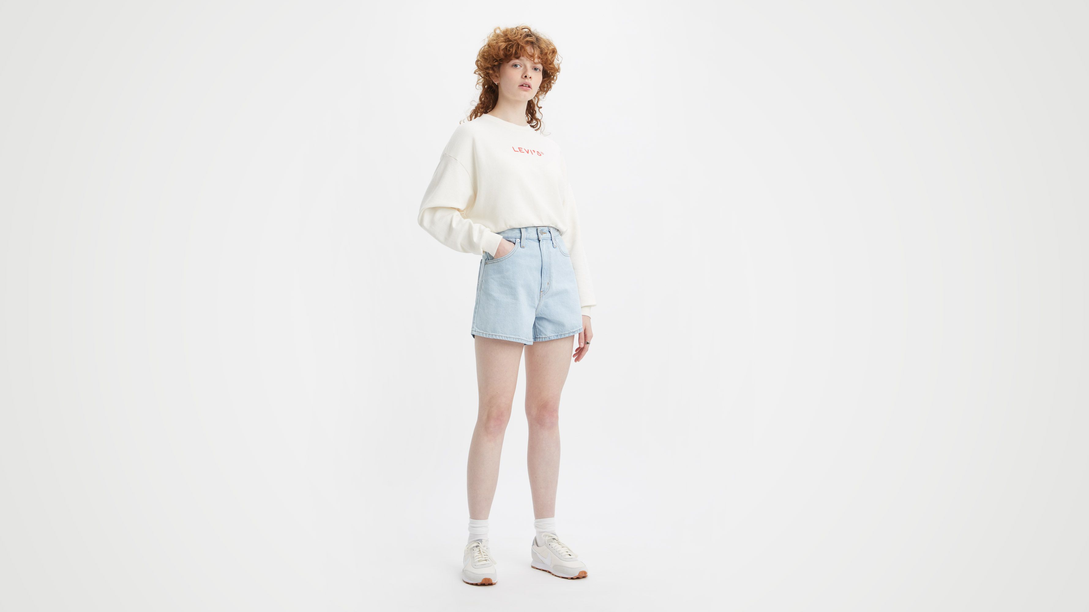 High Waisted Mom Shorts - Blue | Levi's® DE