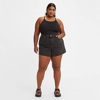 High Waisted Mom Women's Shorts (Plus Size) 1